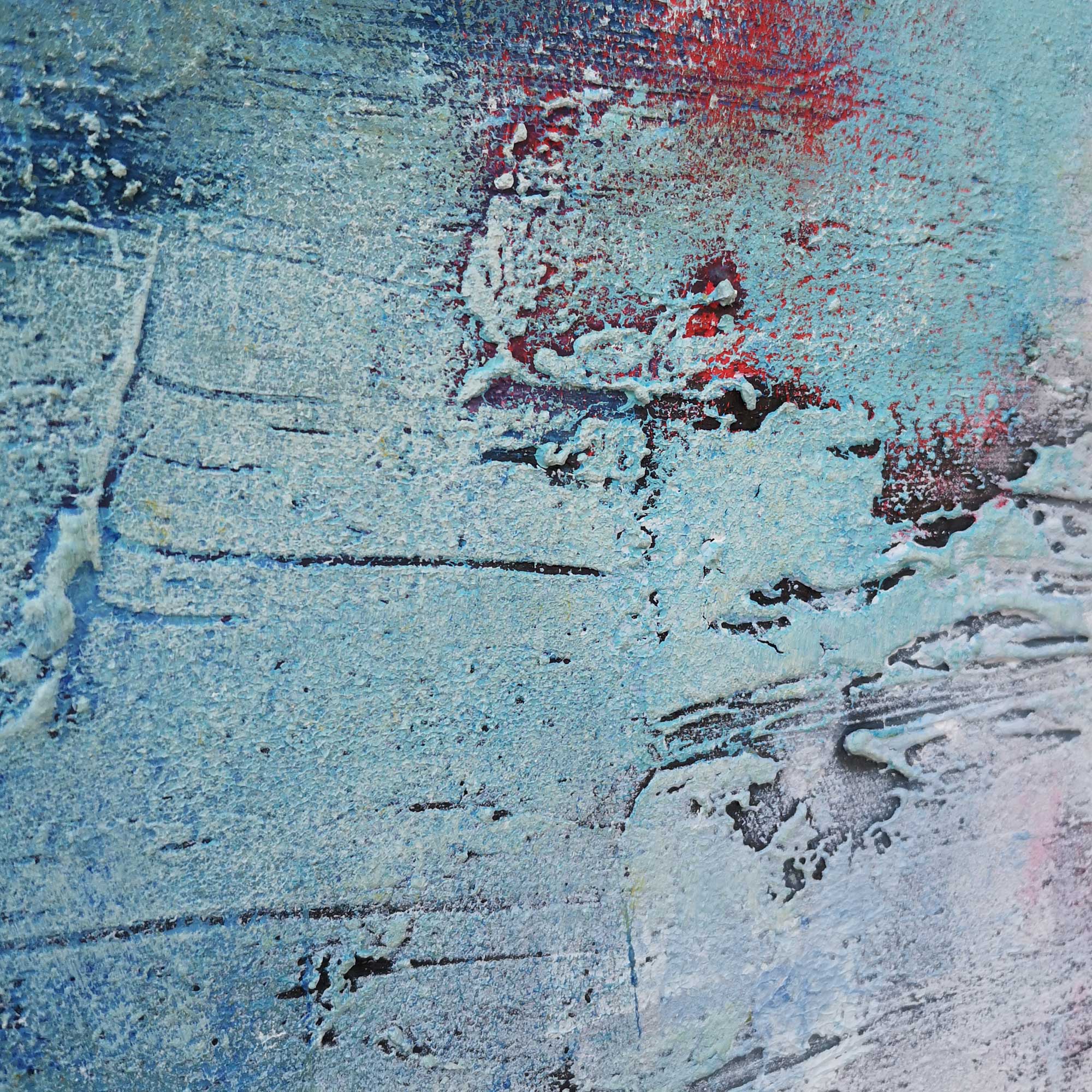 BLue Red Abstract Art #IS44