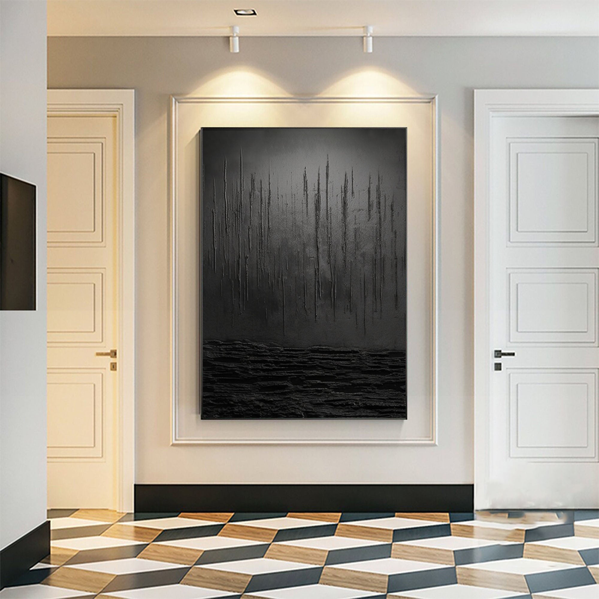 Black Minimalist Painting #BM 062