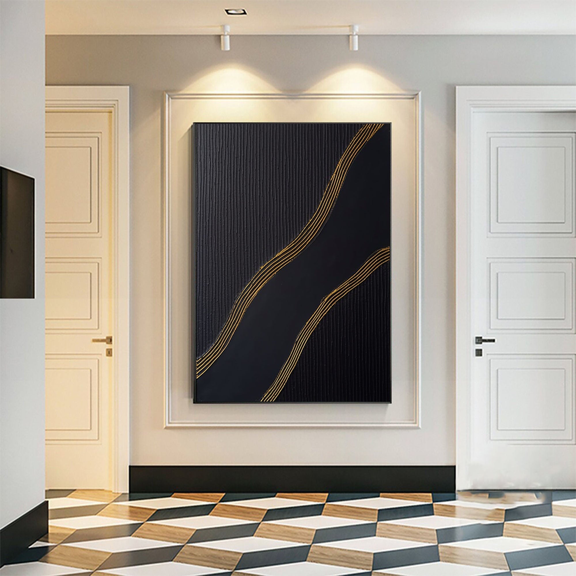 Black Minimalist Painting #BM 063