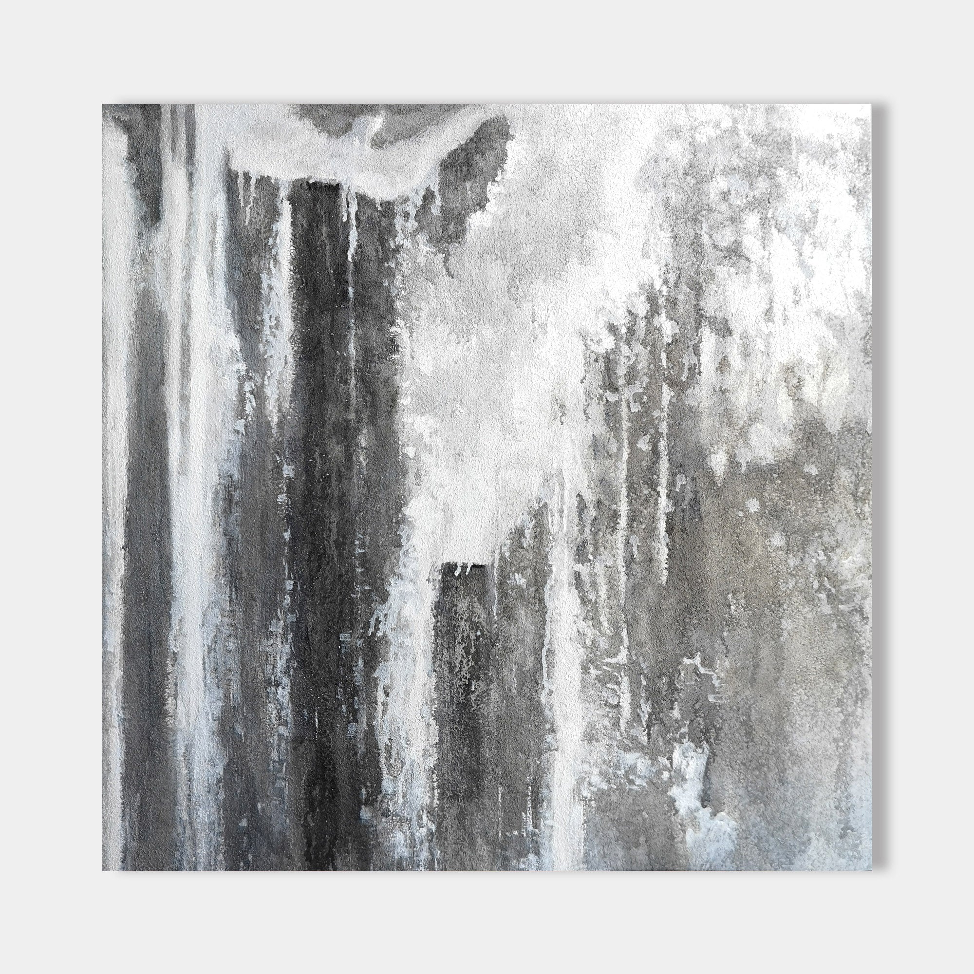 Grey And White Abstract Art #IS14