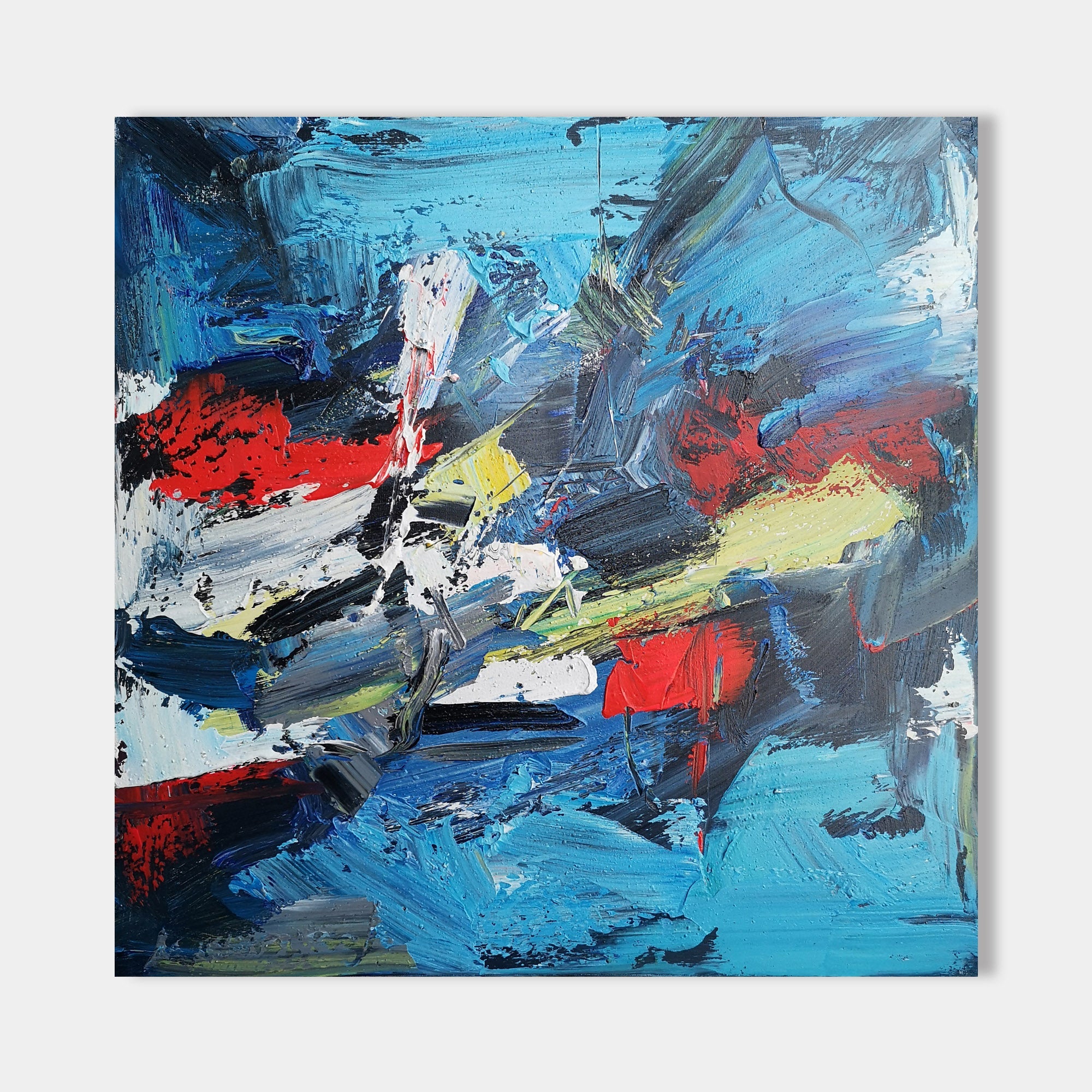 Blue Red Abstract Painting #IS15
