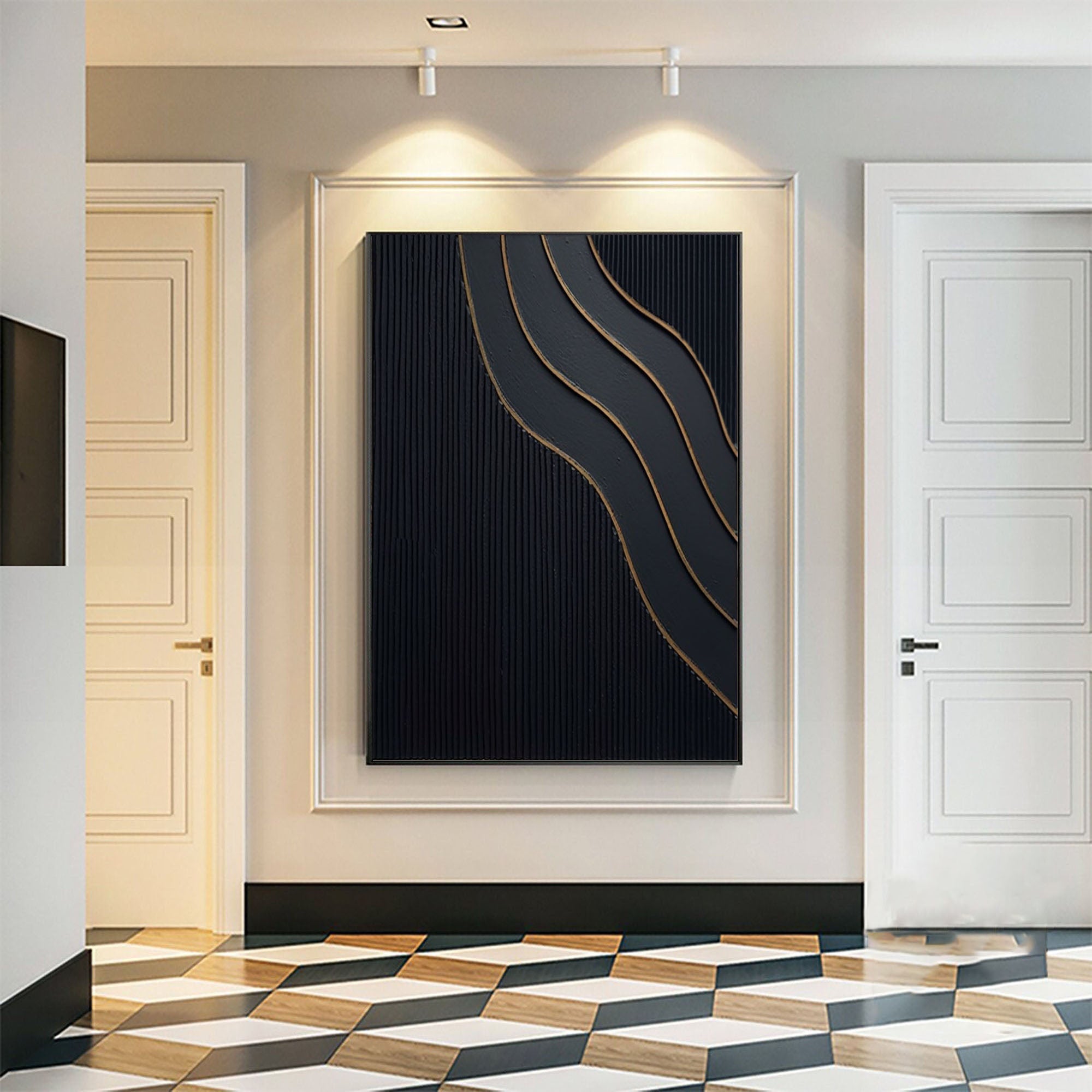 Black Minimalist Painting #BM 066