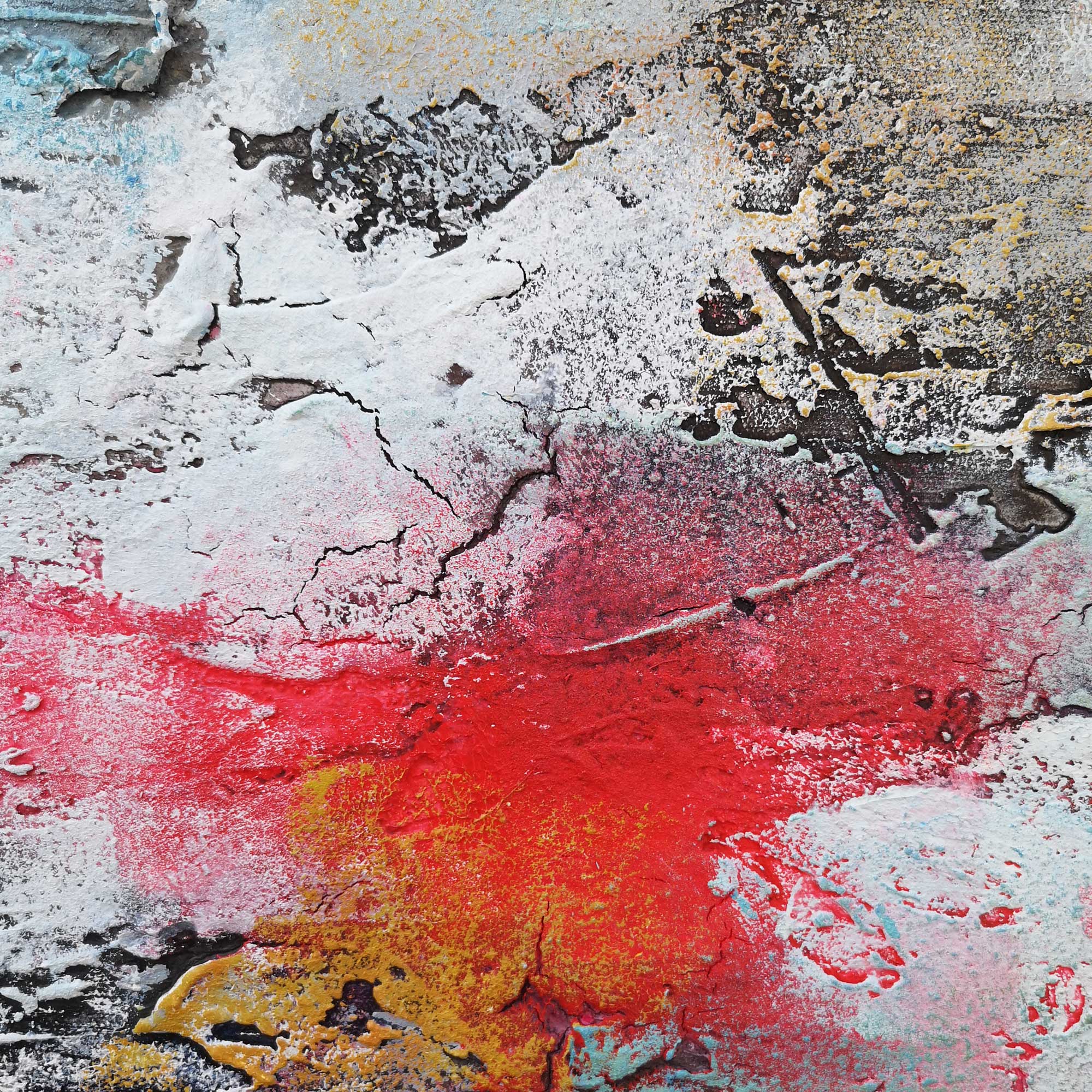 BLue Red Abstract Art #IS44