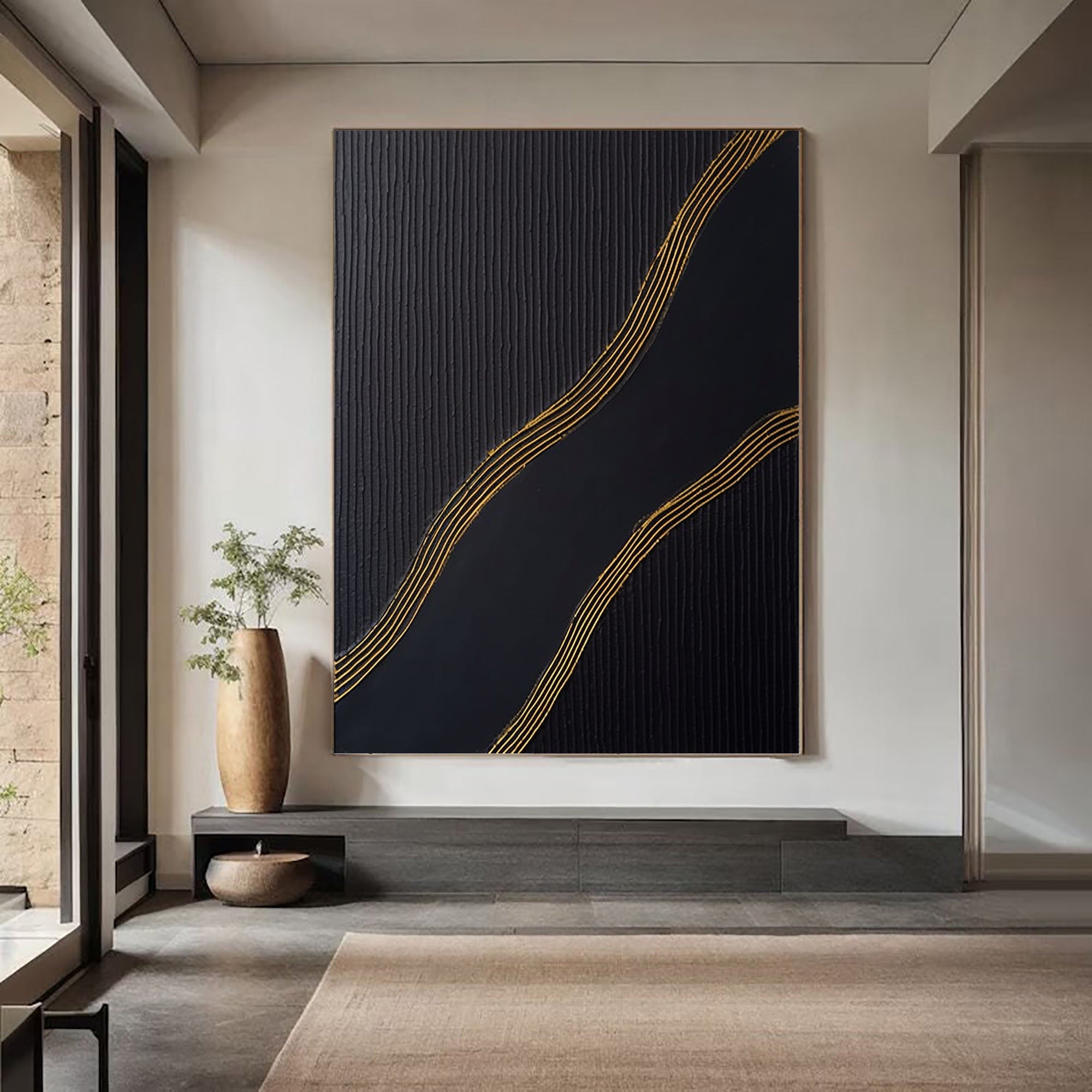 Black Minimalist Painting #BM 063