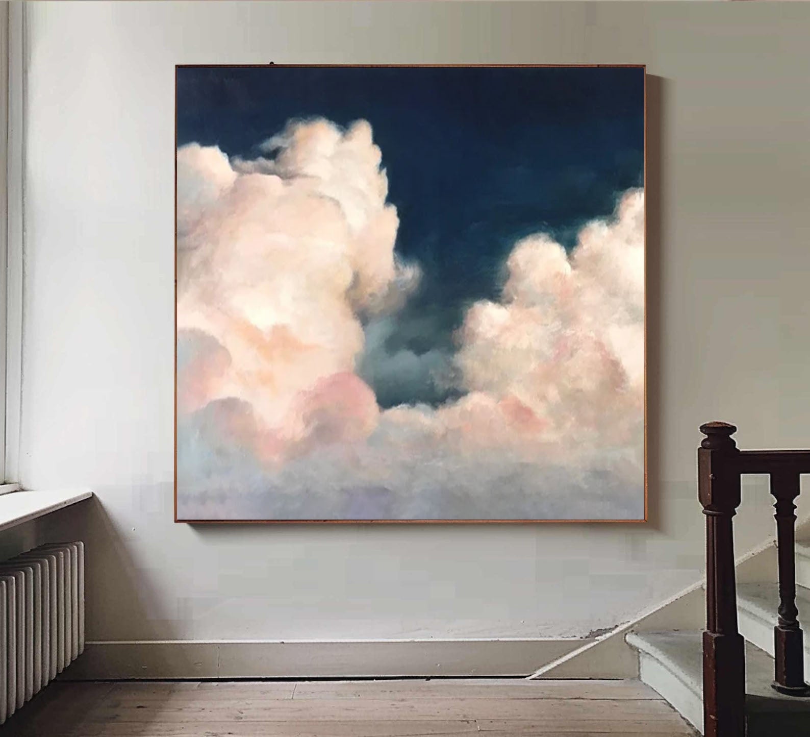 Ethereal Cloudscape Painting Elegant Wall Art for Living Spaces #SP 010
