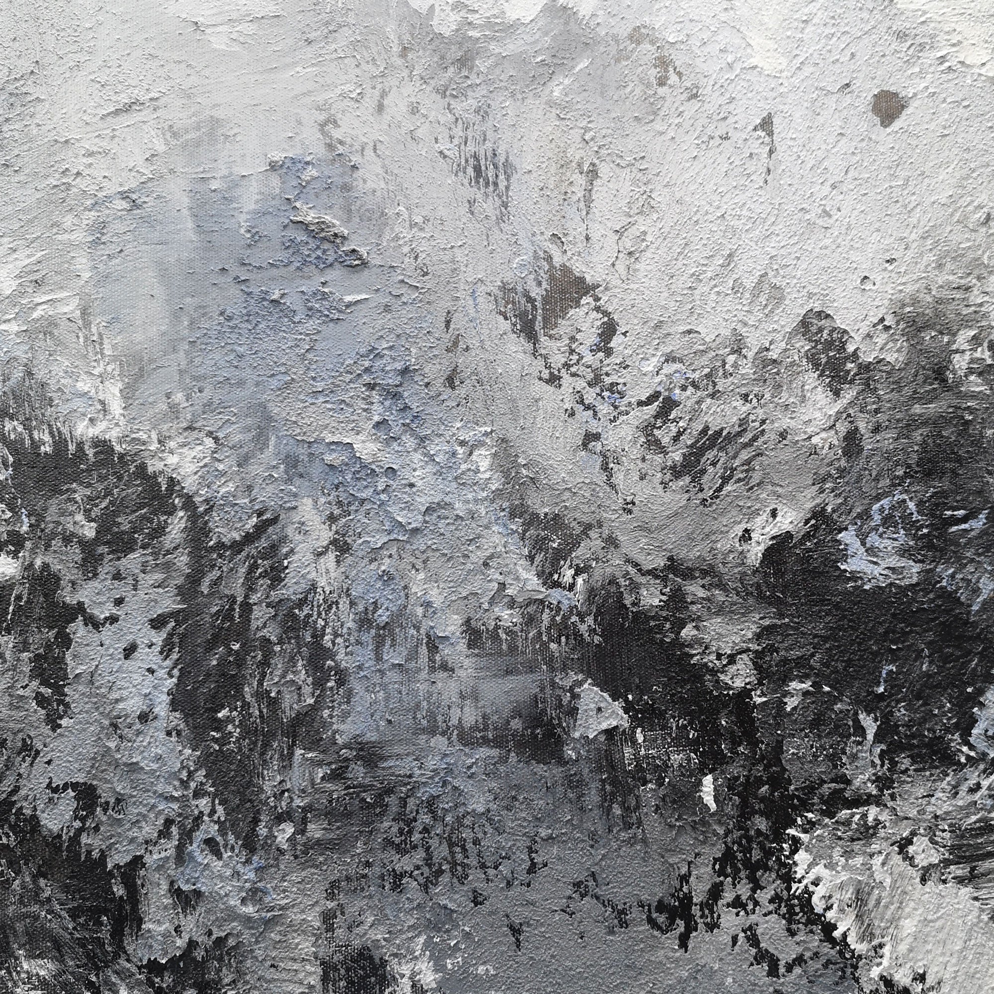 Grey White Abstract Painting #IS03