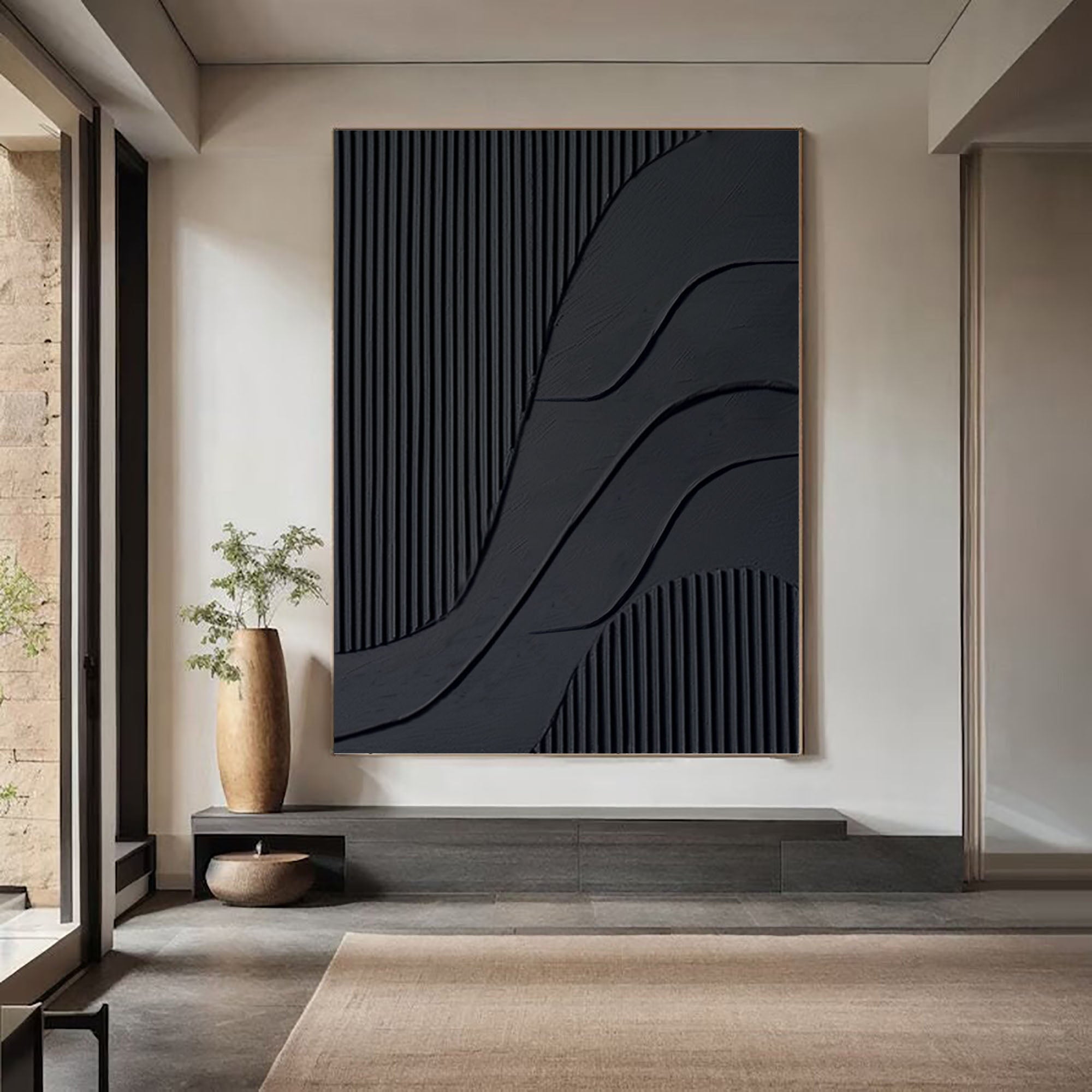 Black Minimalist Painting #BM 073