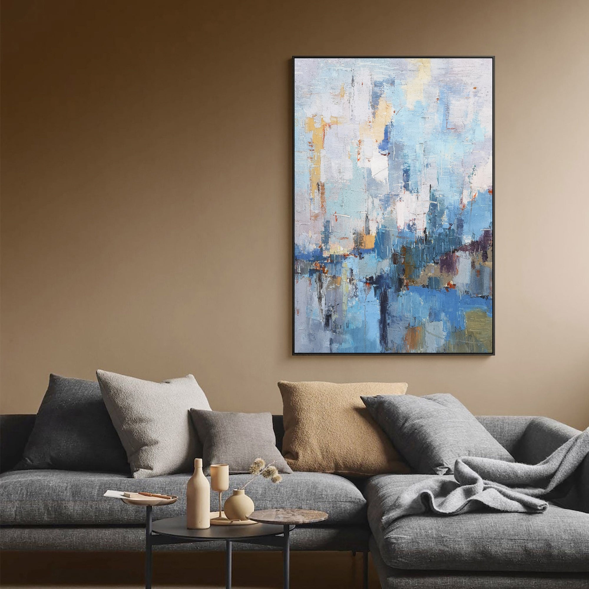 Peinture abstraite de paysage marin #ABSV07
