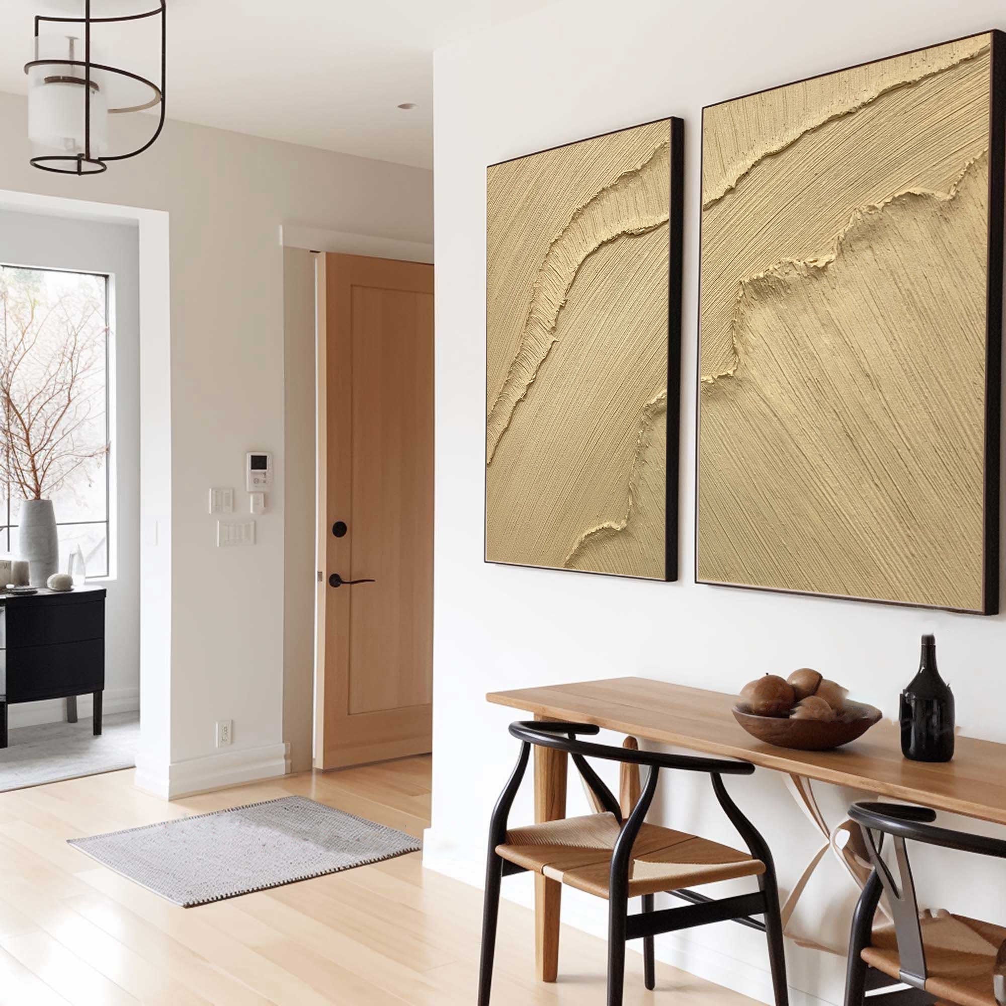 Beige Minimalist Ocean Painting Set Of 2 #BBS 020
