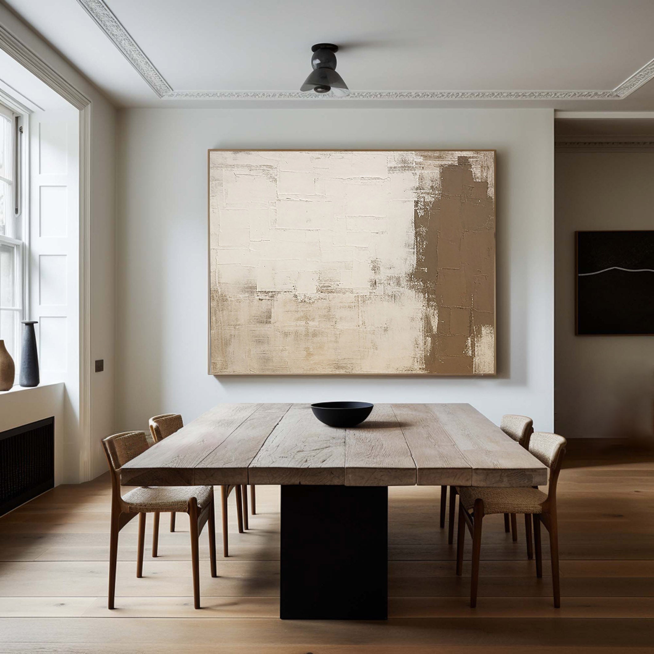 Beige & Brown Abstract Painting #BBA 017