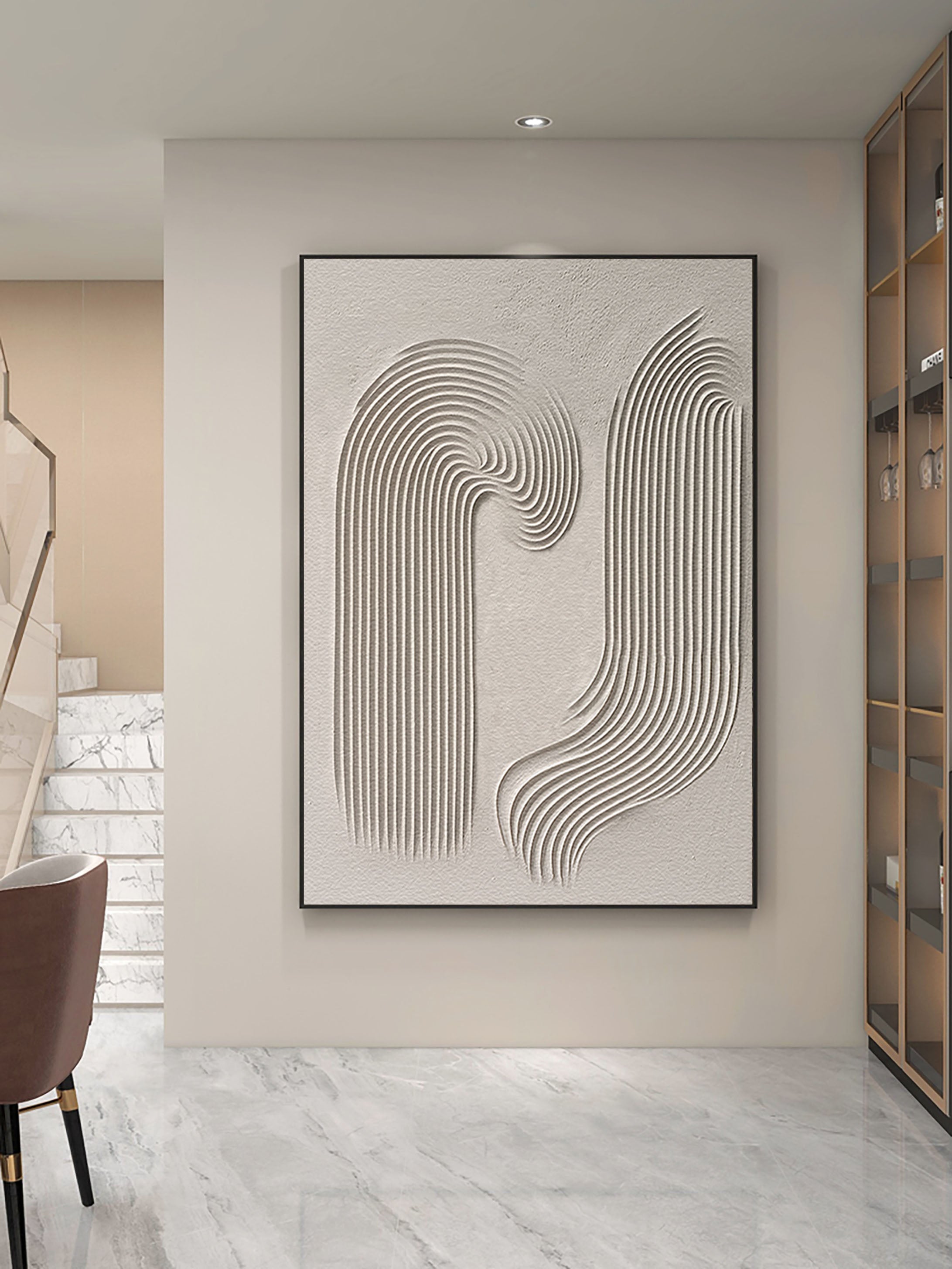 Beige & Brown Minimalist Painting #BBM 024