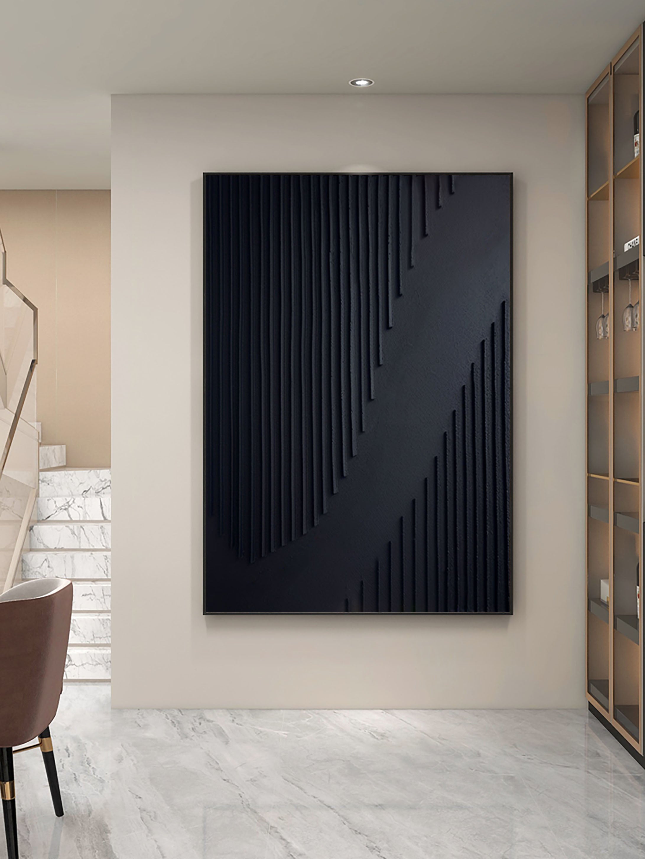 Black Minimalist Painting #BM 061