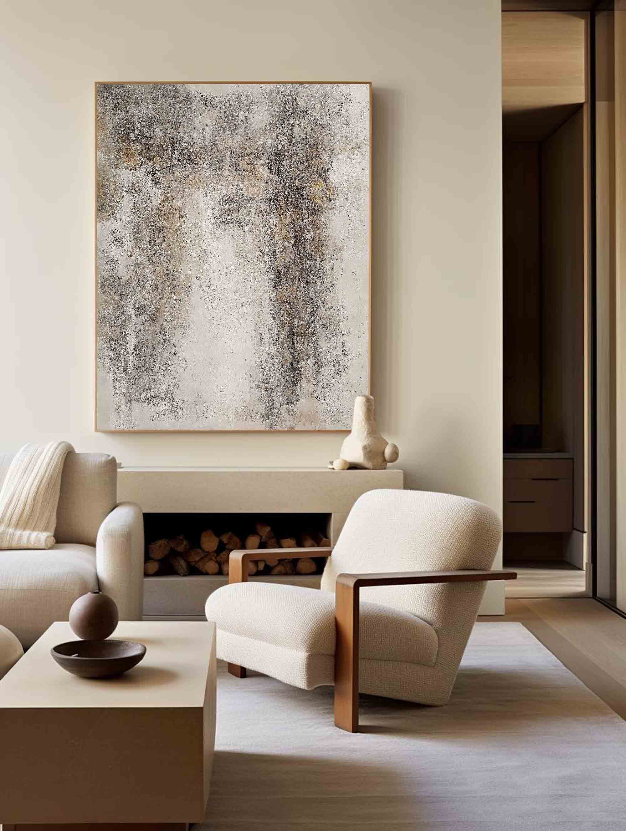 Beige Abstract Painting #ABAV95