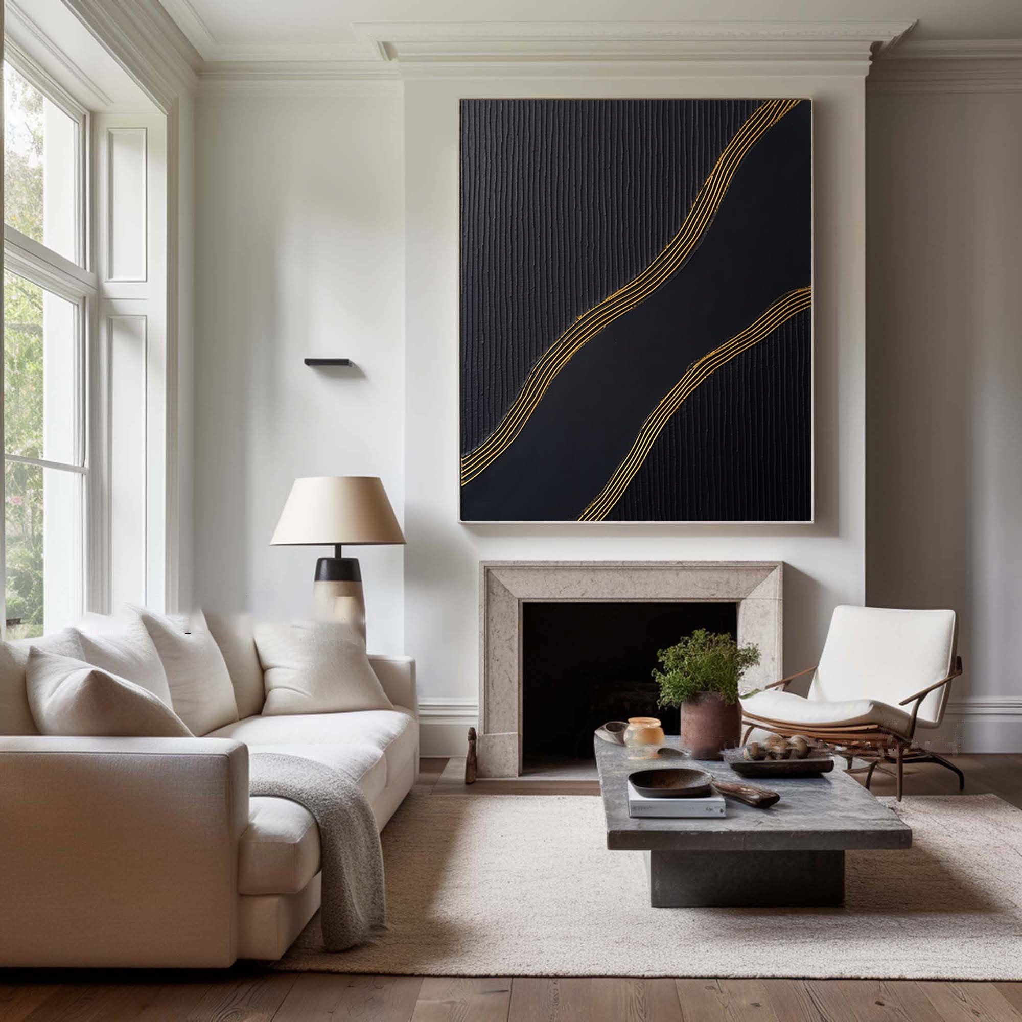 Black Minimalist Painting #BM 063