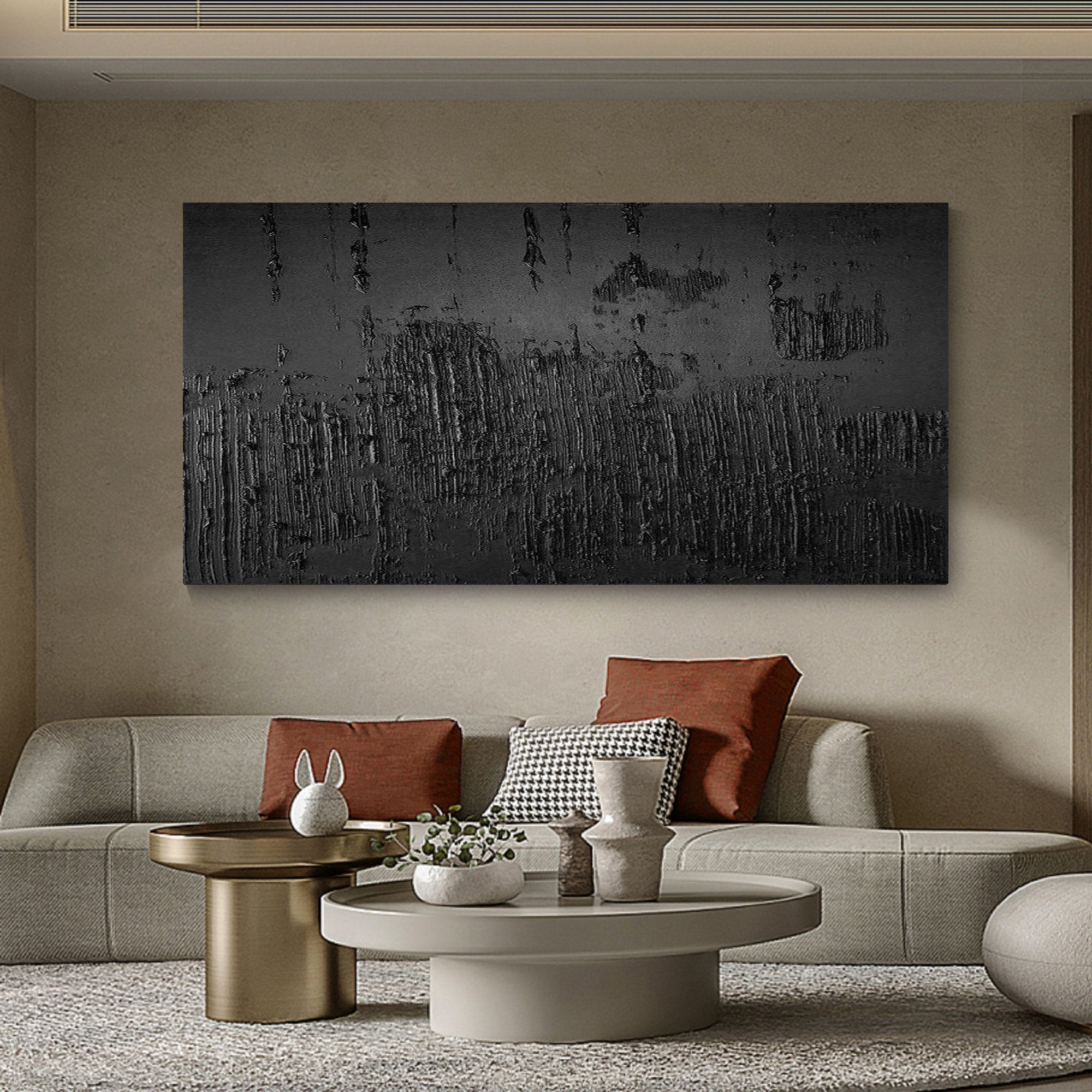 Black Minimalist Painting #BM 044