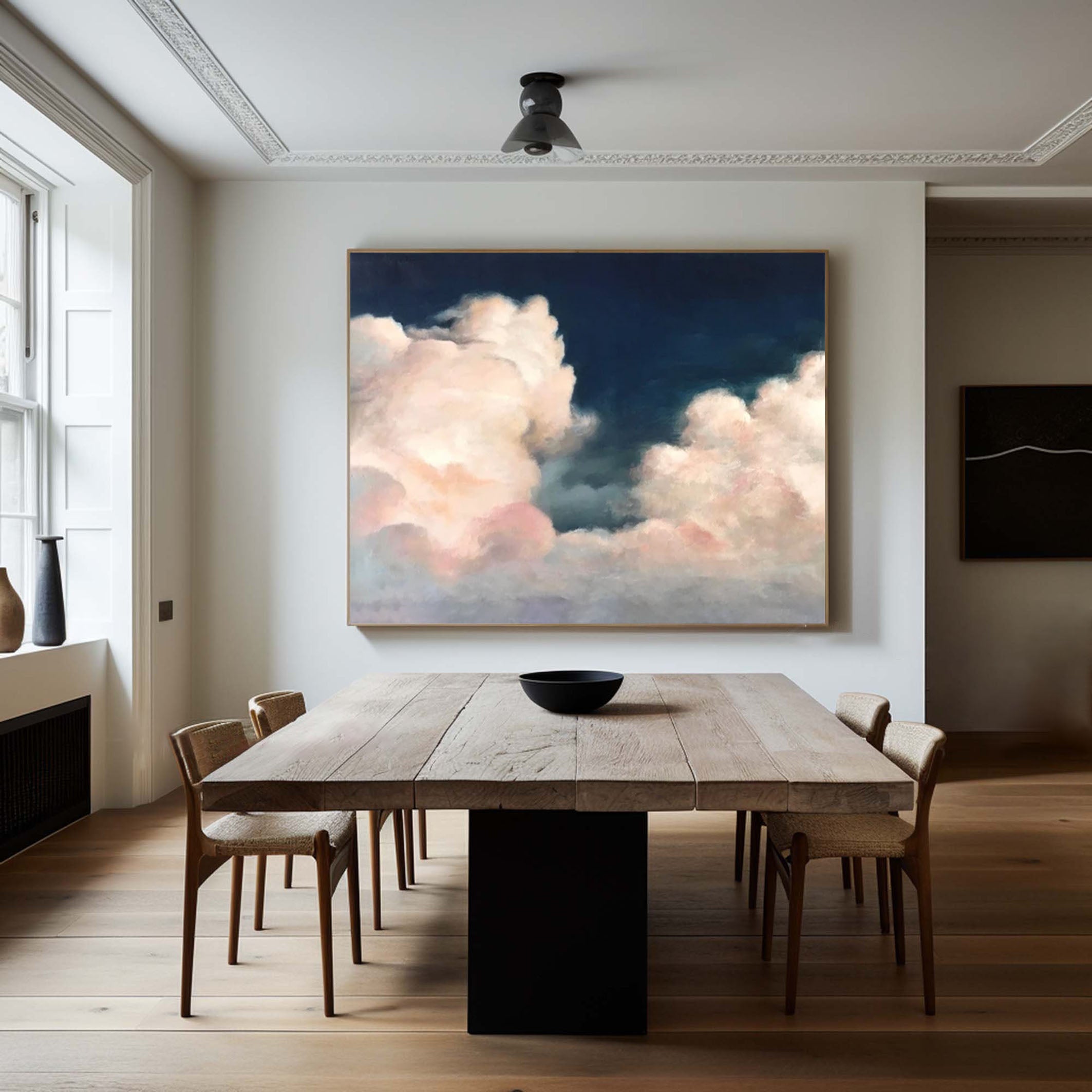 Ethereal Cloudscape Painting Elegant Wall Art for Living Spaces #SP 010