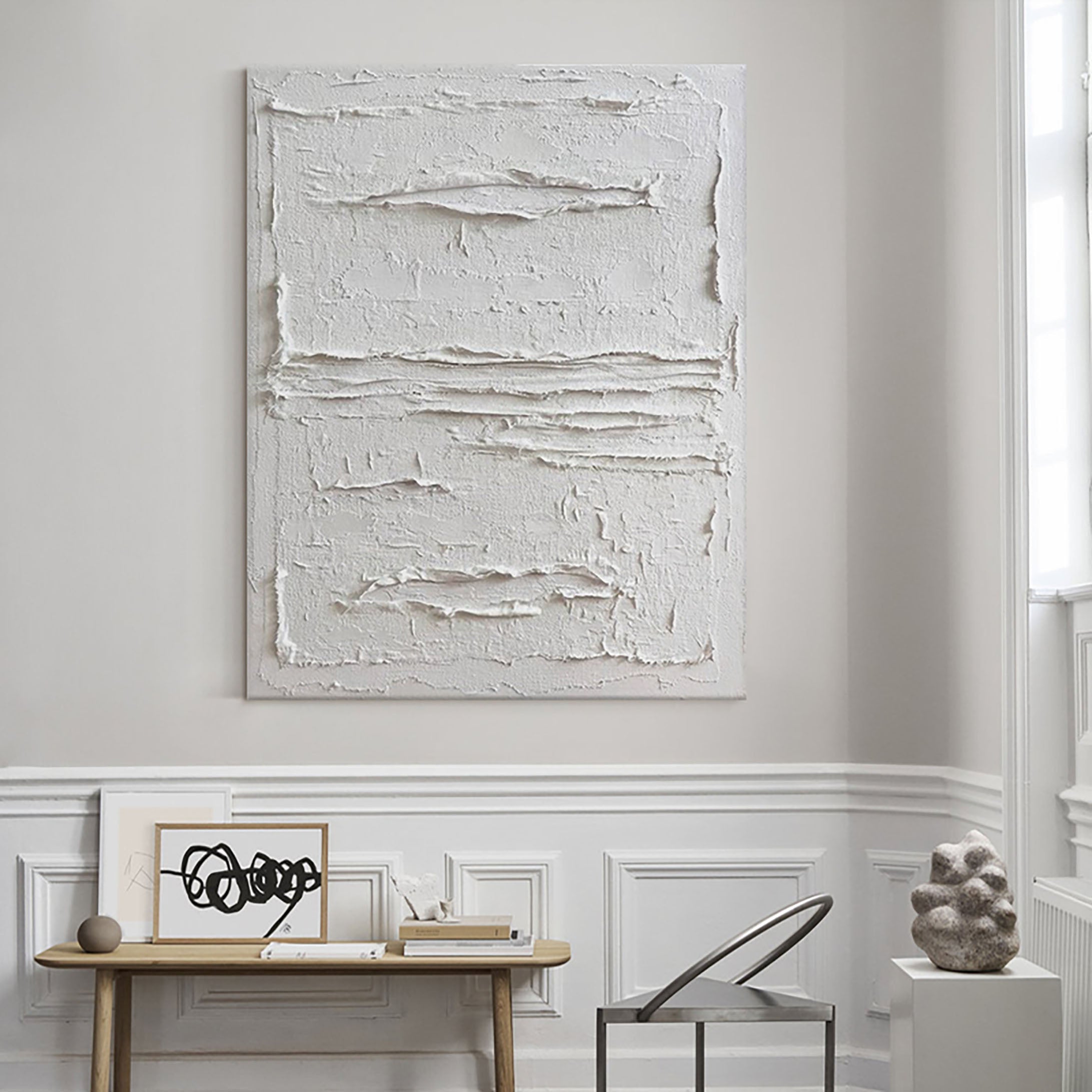 White Minimalist Painting #WM 015