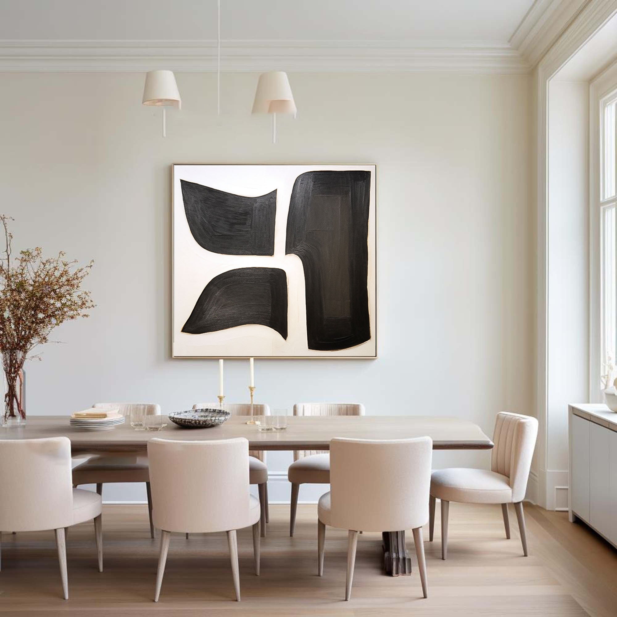 Black & White Abstract Painting #BWA 011