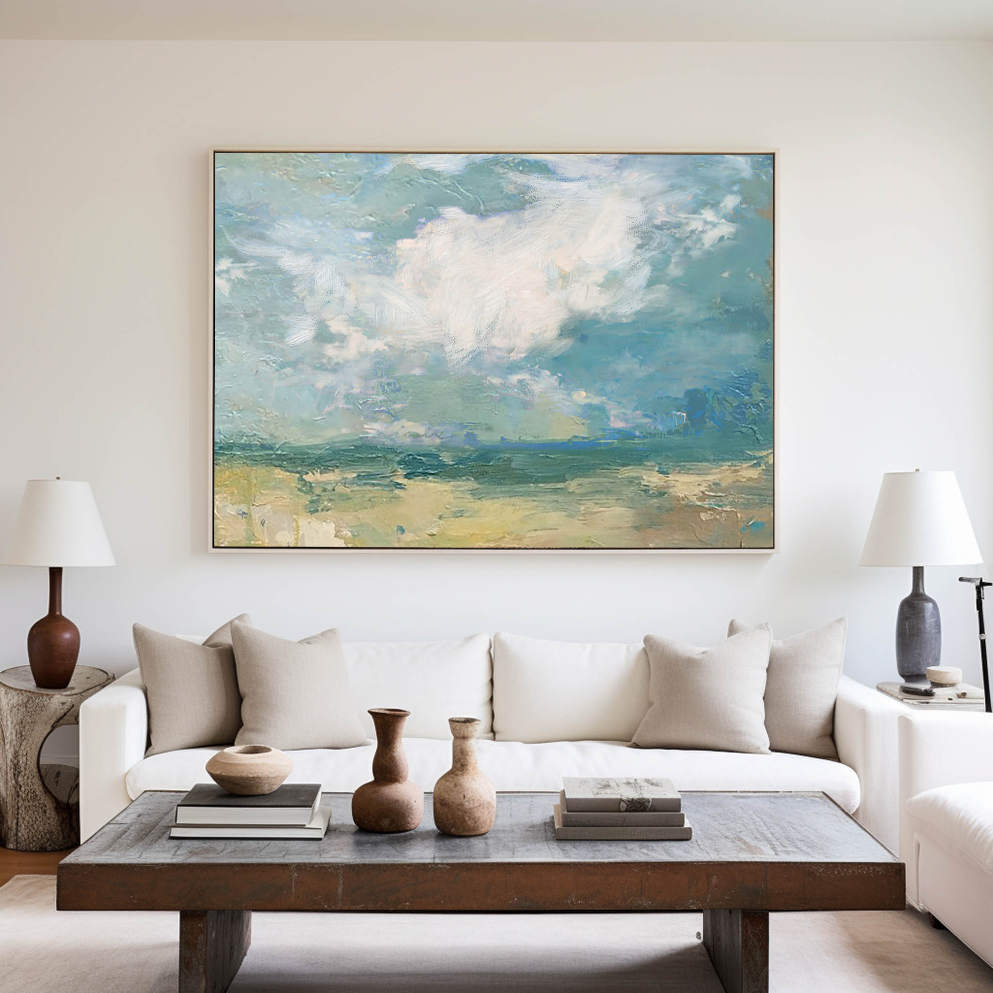 Large Sky And Sea Painting #ABSH05