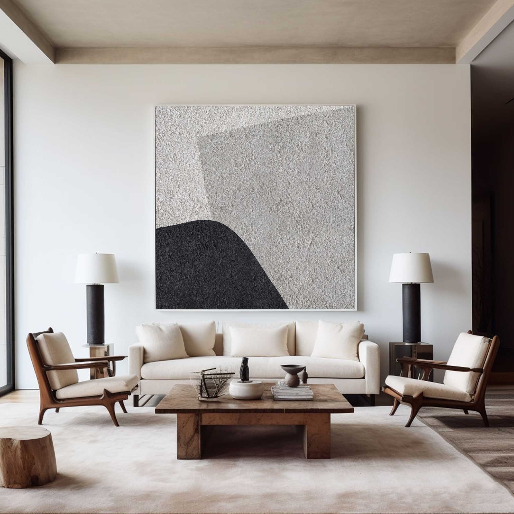 Black White Grey Minimalist Art #ABAS32