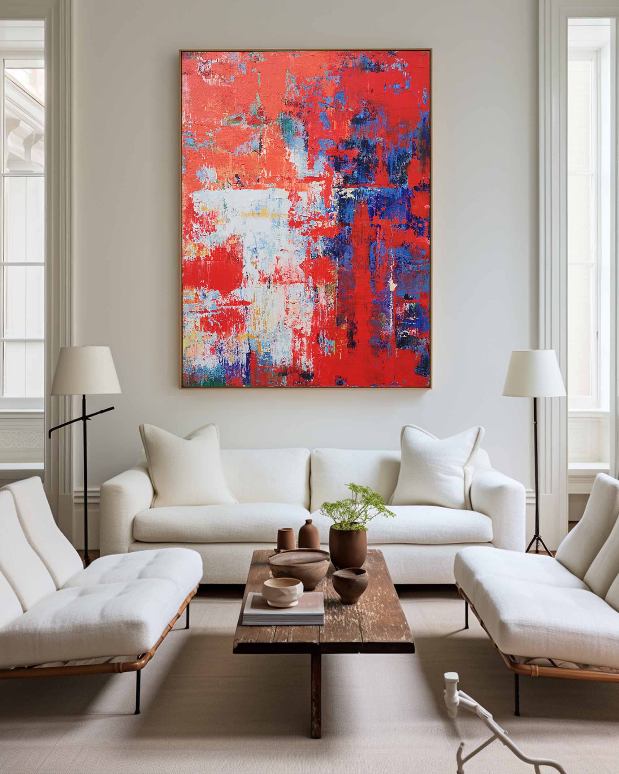 Red Abstract Painting #ABAV85