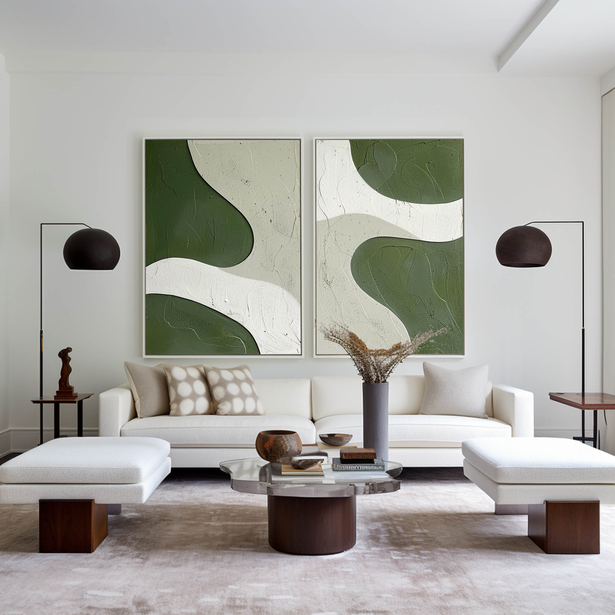 Set of 2 Abstract Art #ABAO64