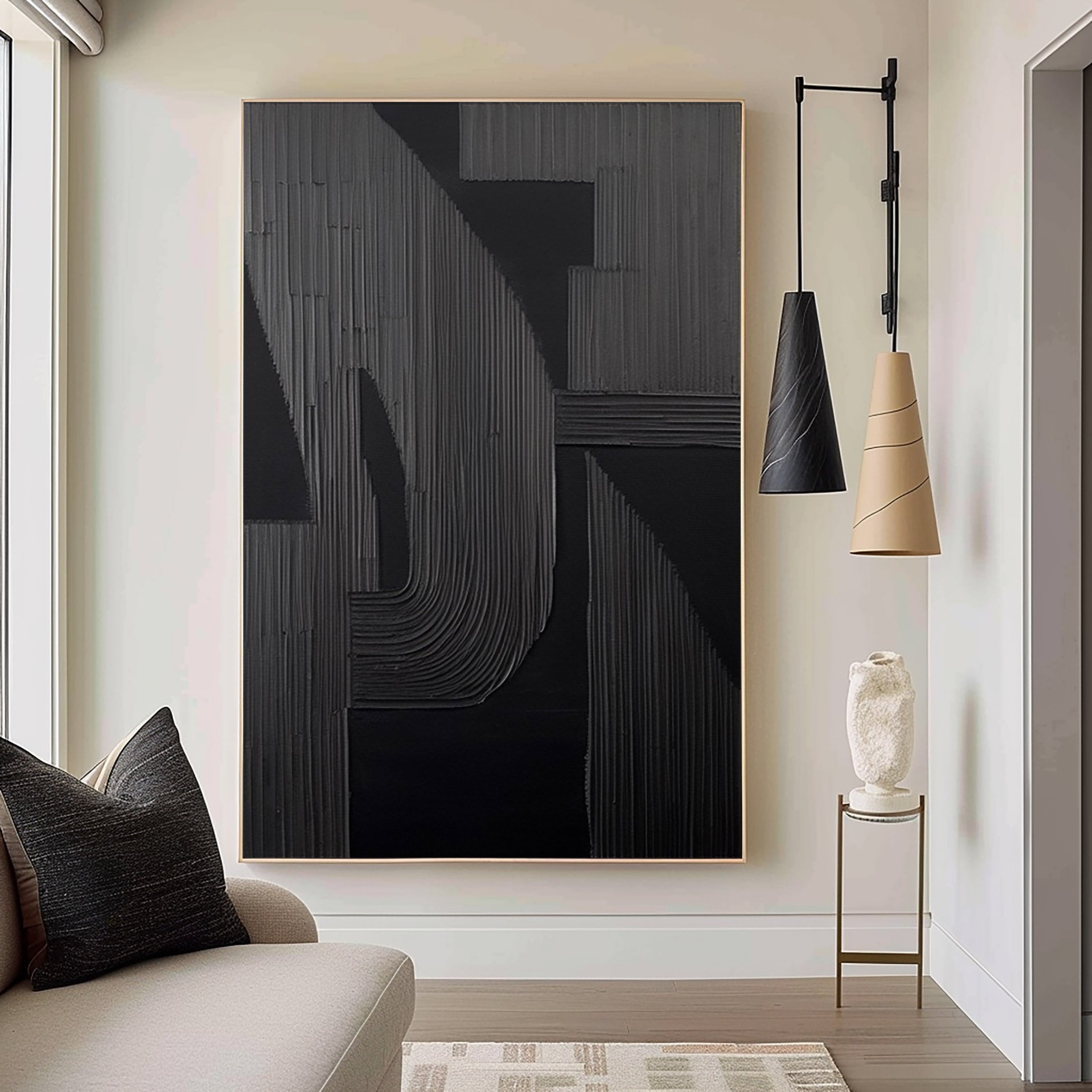 Black Minimalist Painting #BM 041