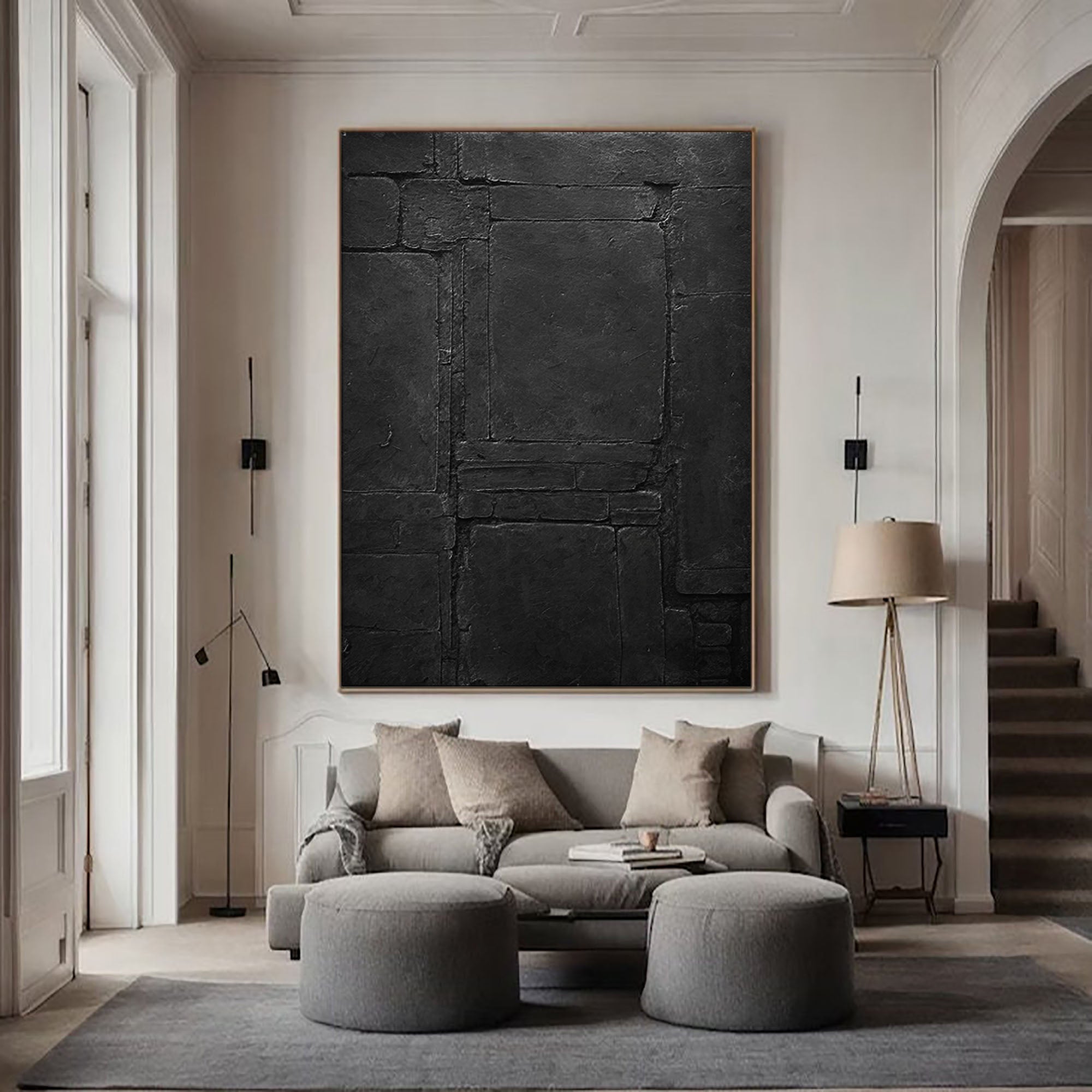 Black Minimalist Painting #BM 071
