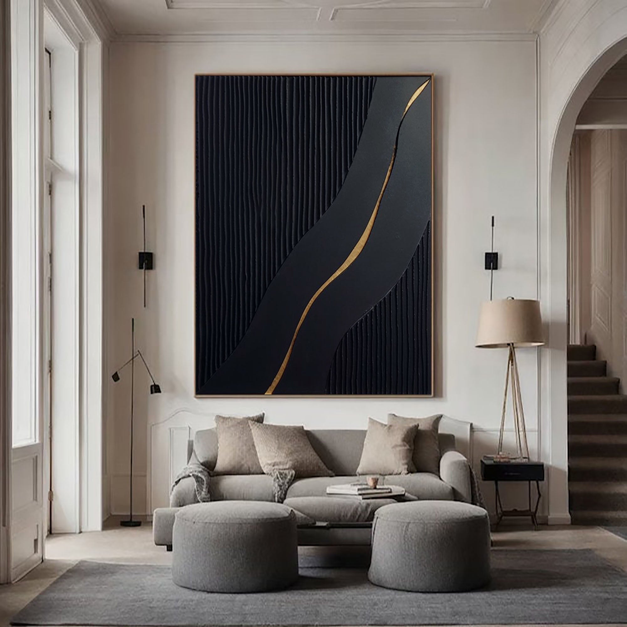 Black Minimalist Painting #BM 064