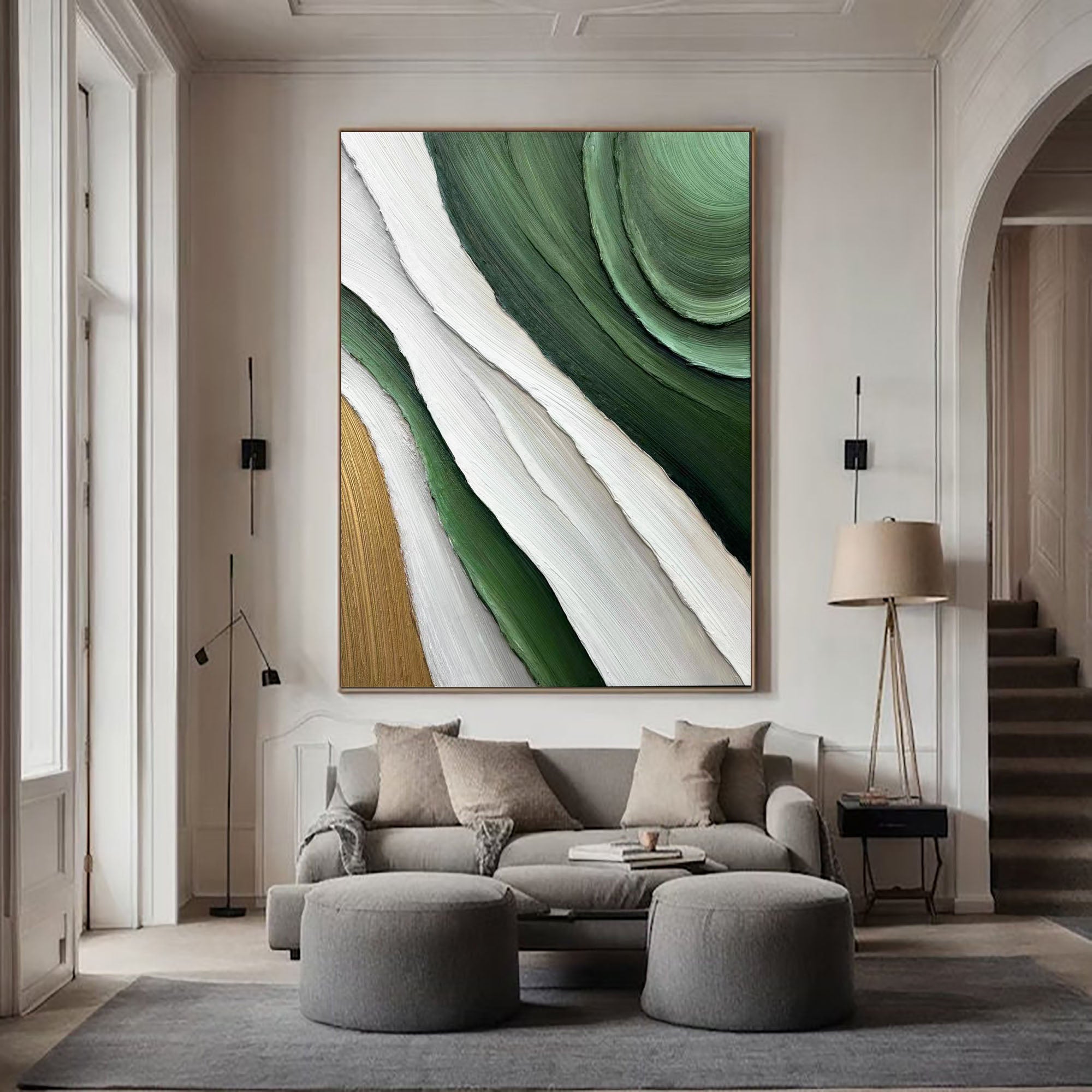 Green Minimalist Painting #GM 013