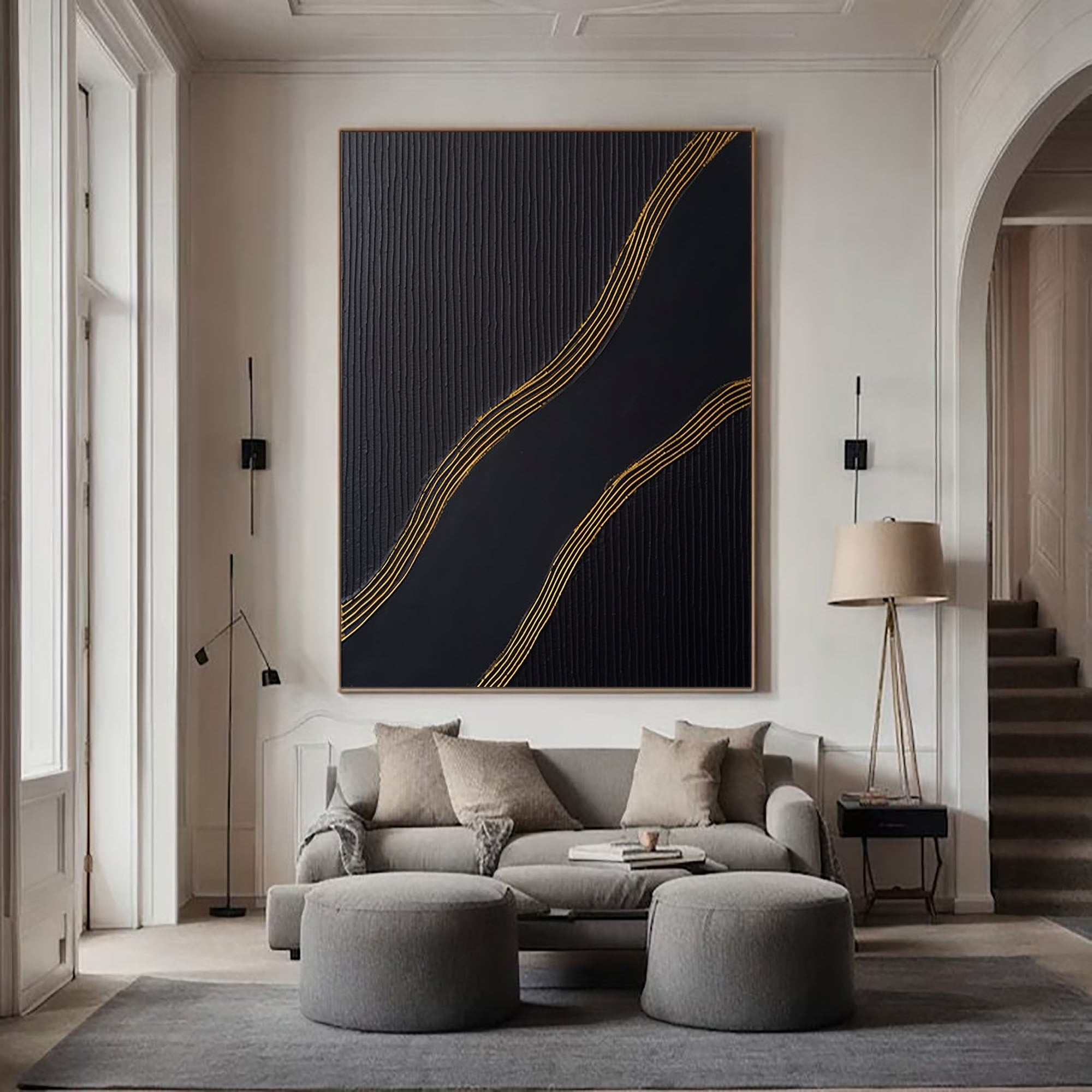 Black Minimalist Painting #BM 063