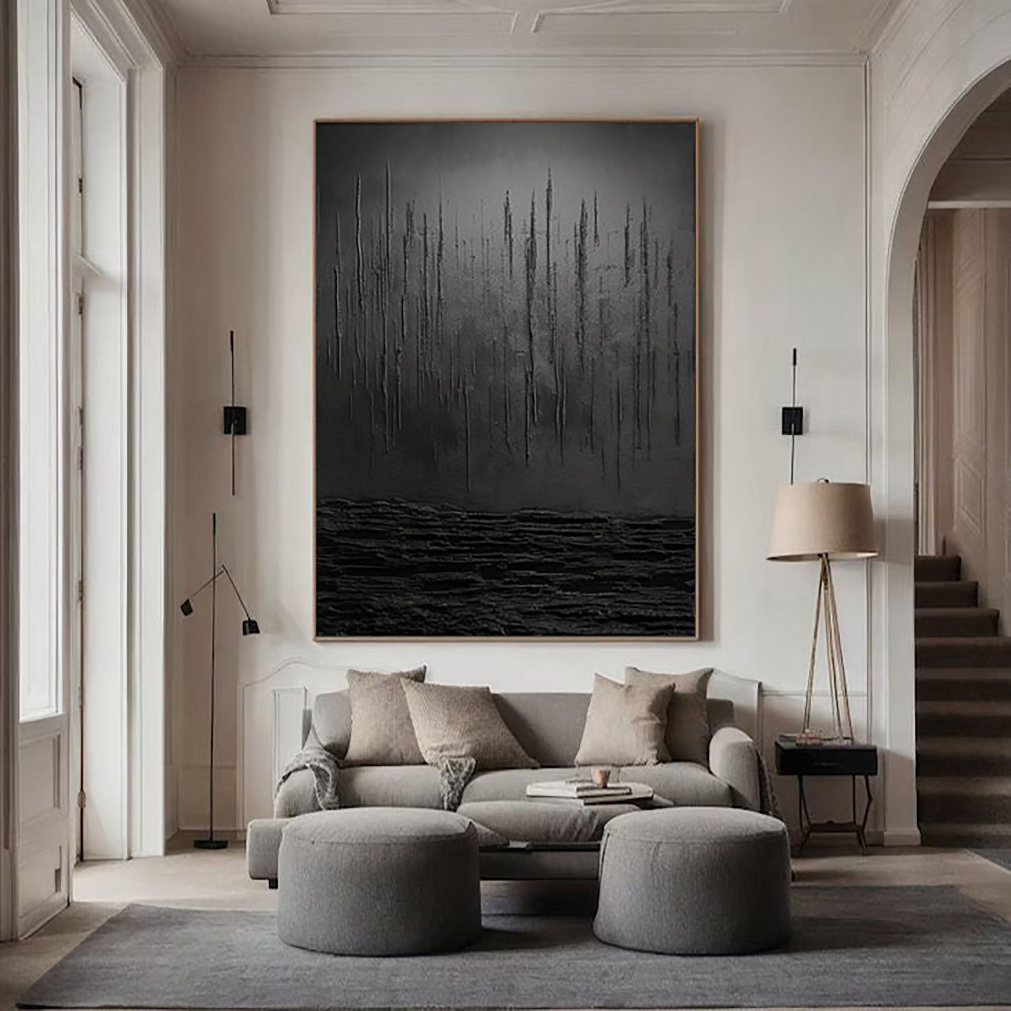 Black Minimalist Painting #BM 062