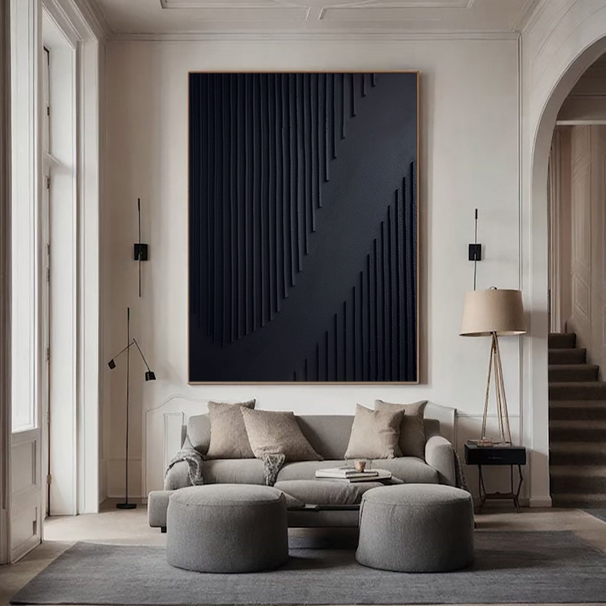 Black Minimalist Painting #BM 061
