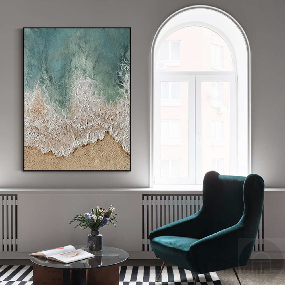 Peinture abstraite de paysage marin #ABSV25