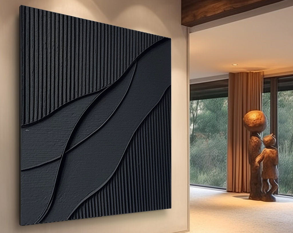 Black Minimalist Painting #BM 049