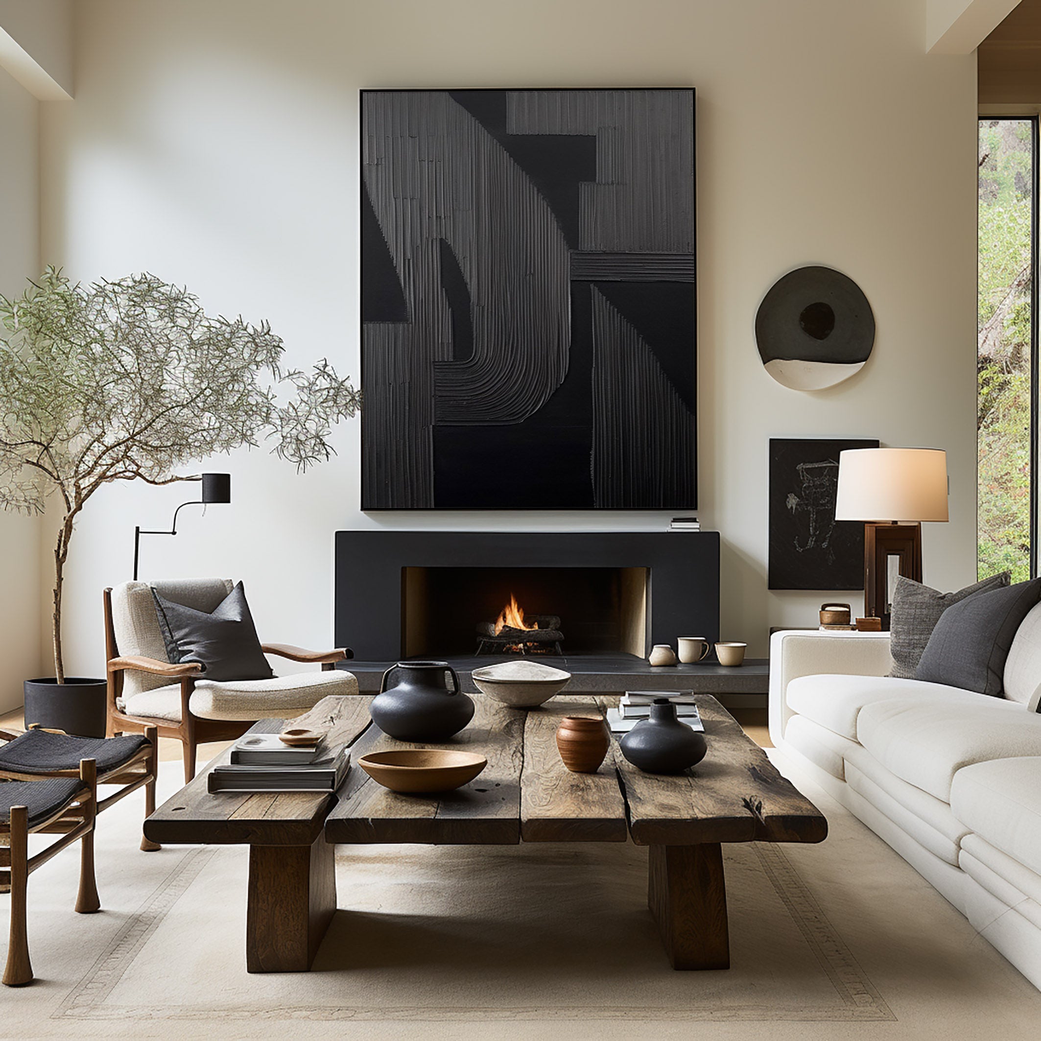 Black Minimalist Painting #BM 041
