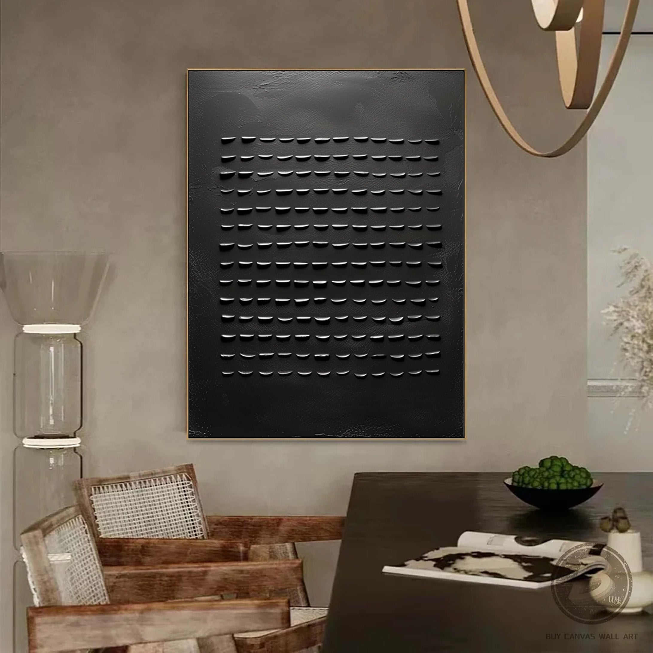 Black Minimalist Painting #BM 048