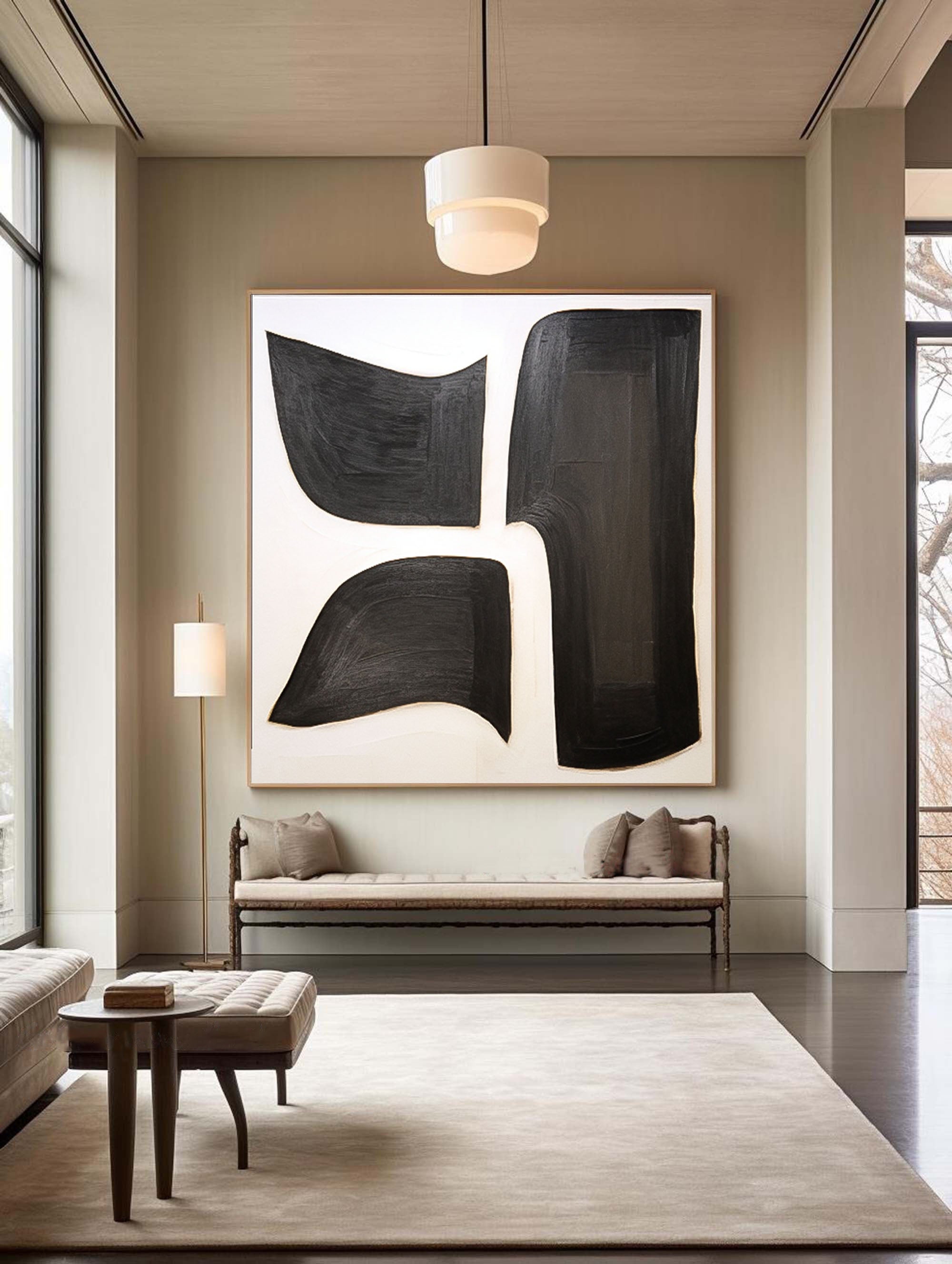 Black & White Abstract Painting #BWA 014