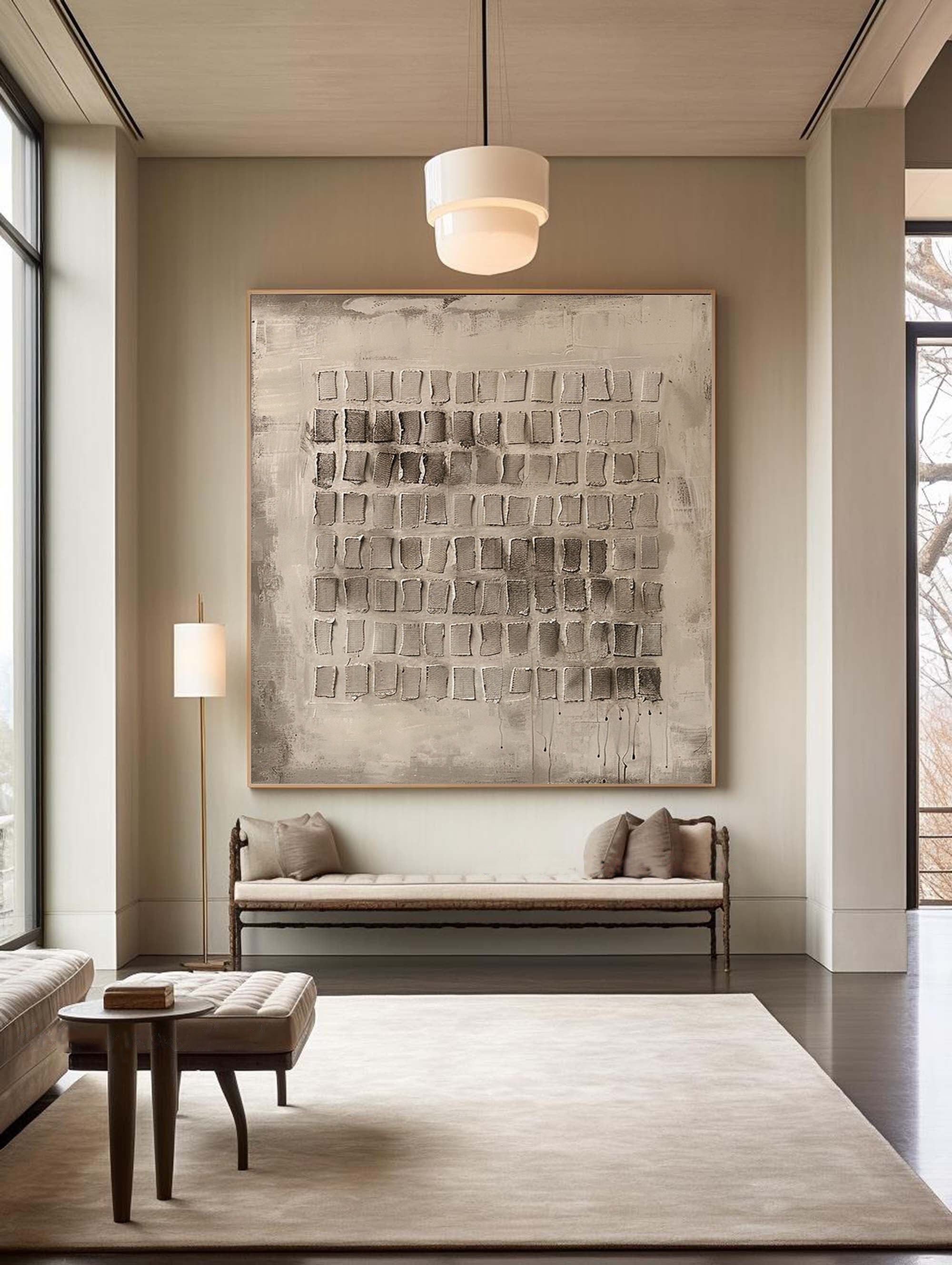Beige & Brown Abstract Painting #BBA 044