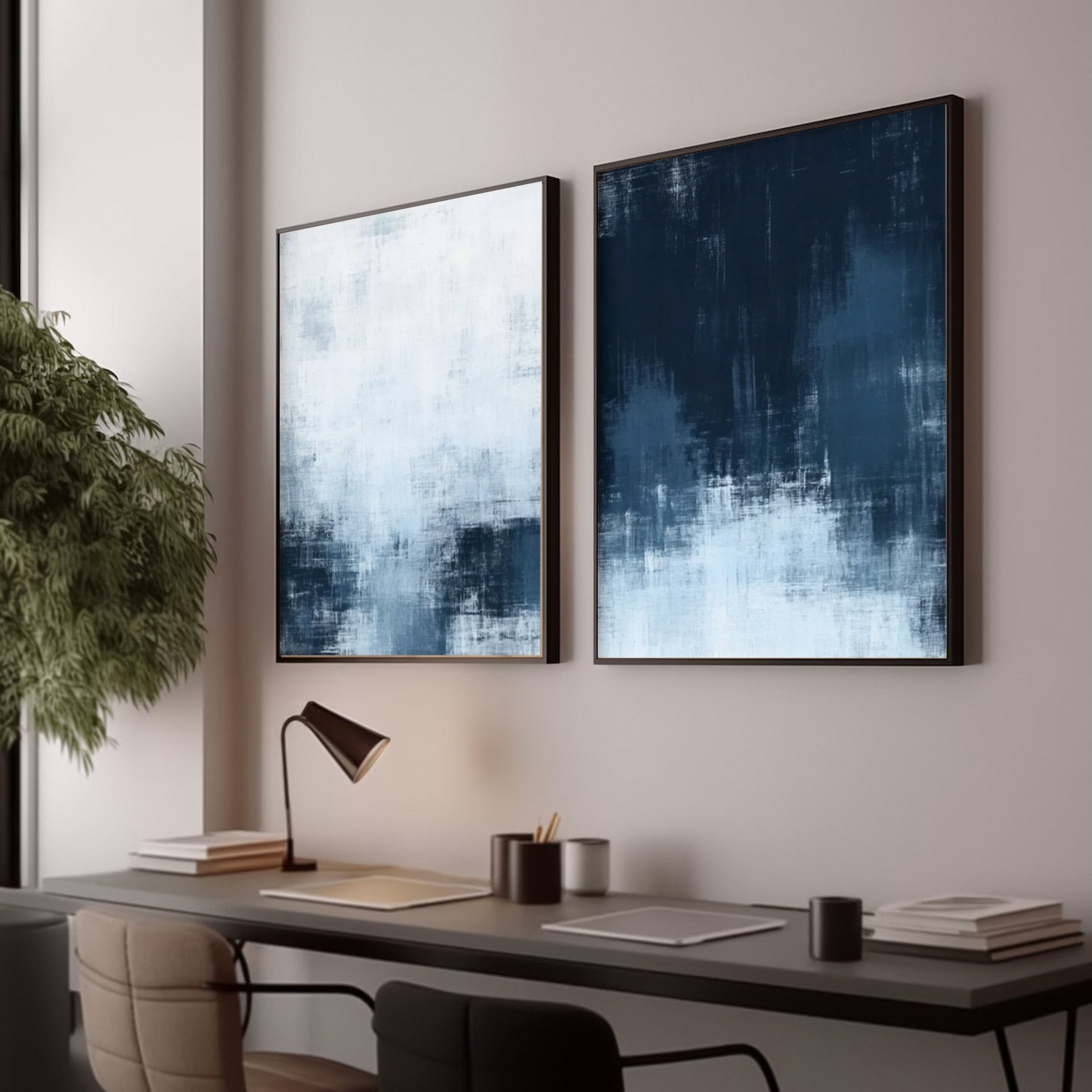 Abstract Harmony Two-Piece Monochrome Art #BGS 014