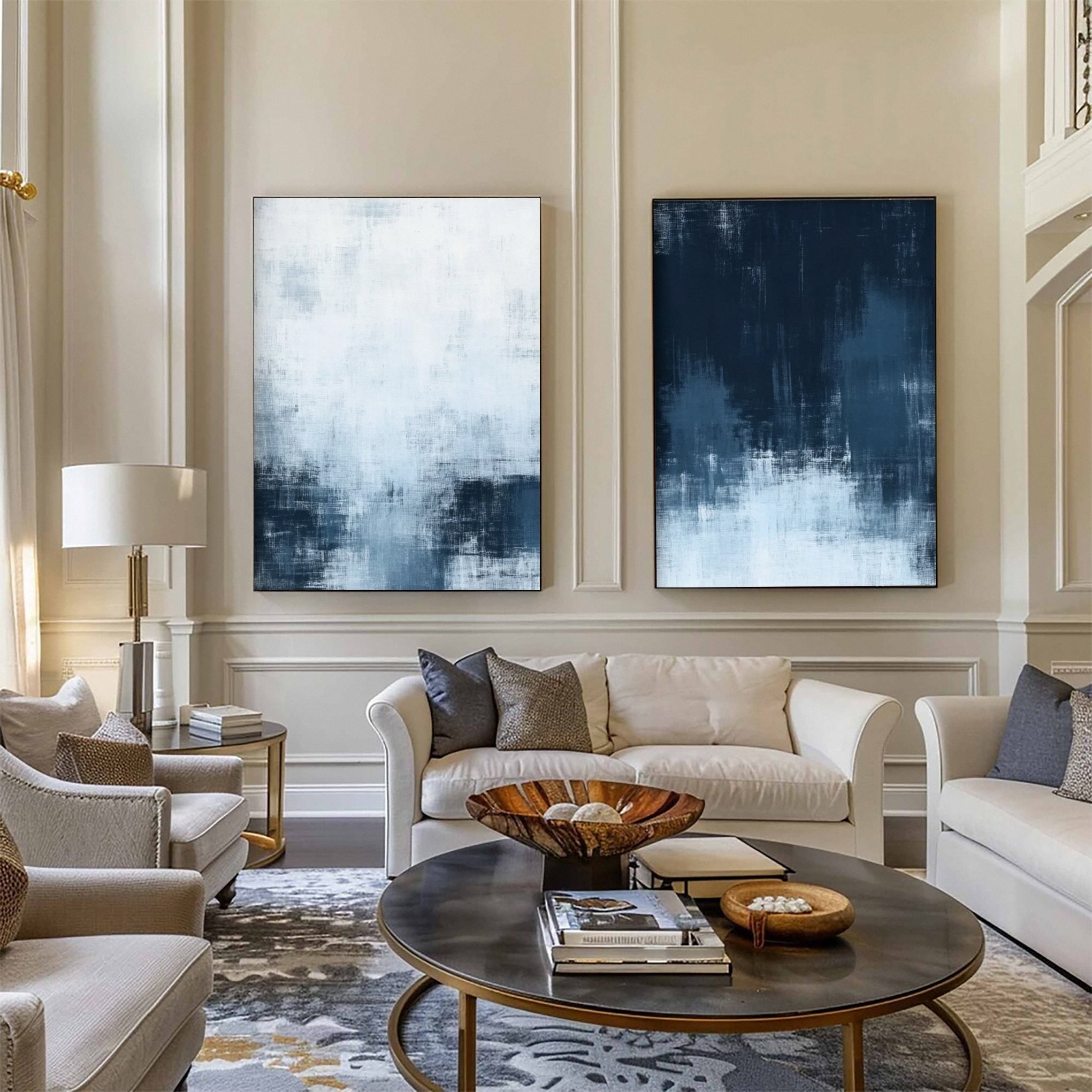 Abstract Harmony Two-Piece Monochrome Art #BGS 014
