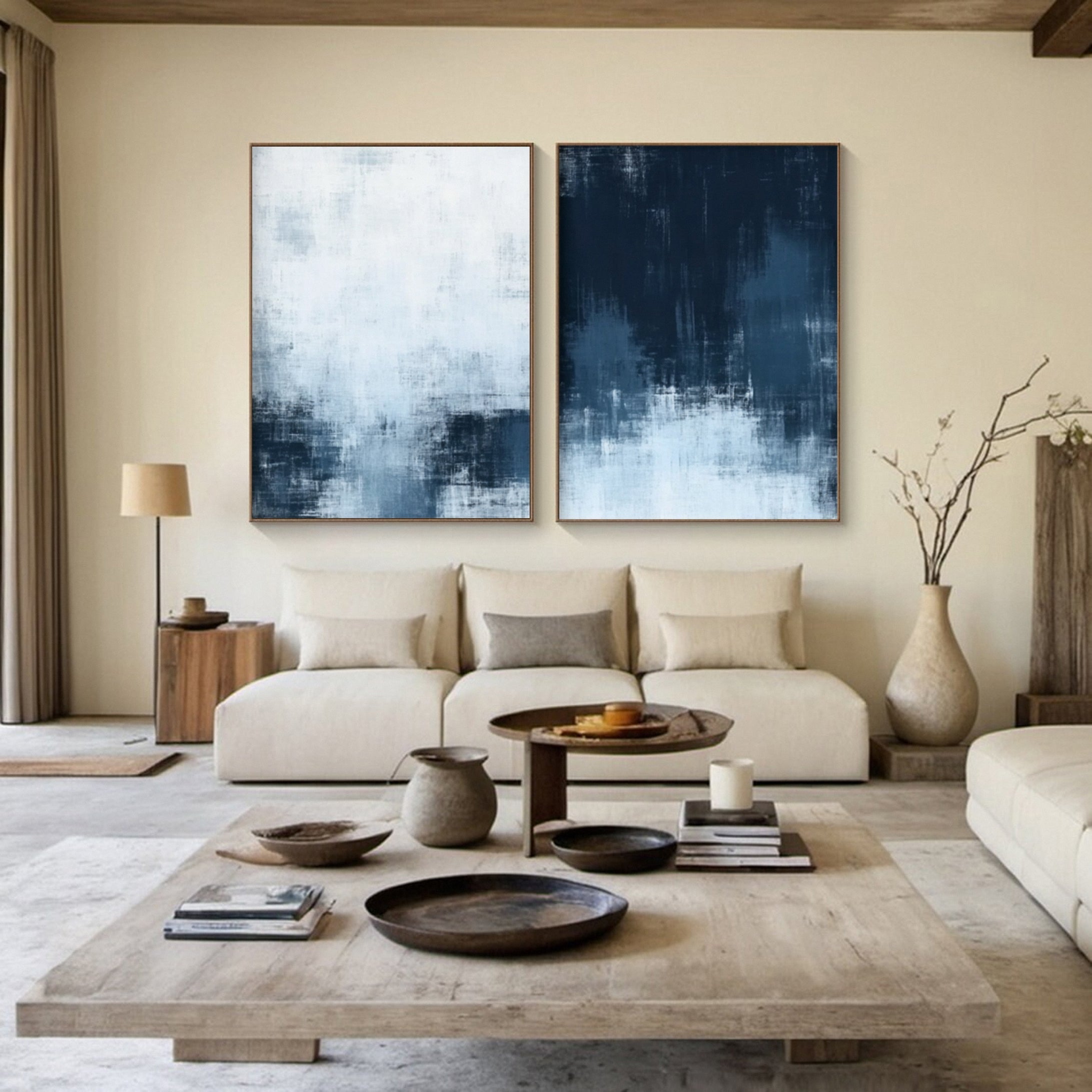 Abstract Harmony Two-Piece Monochrome Art #BGS 014