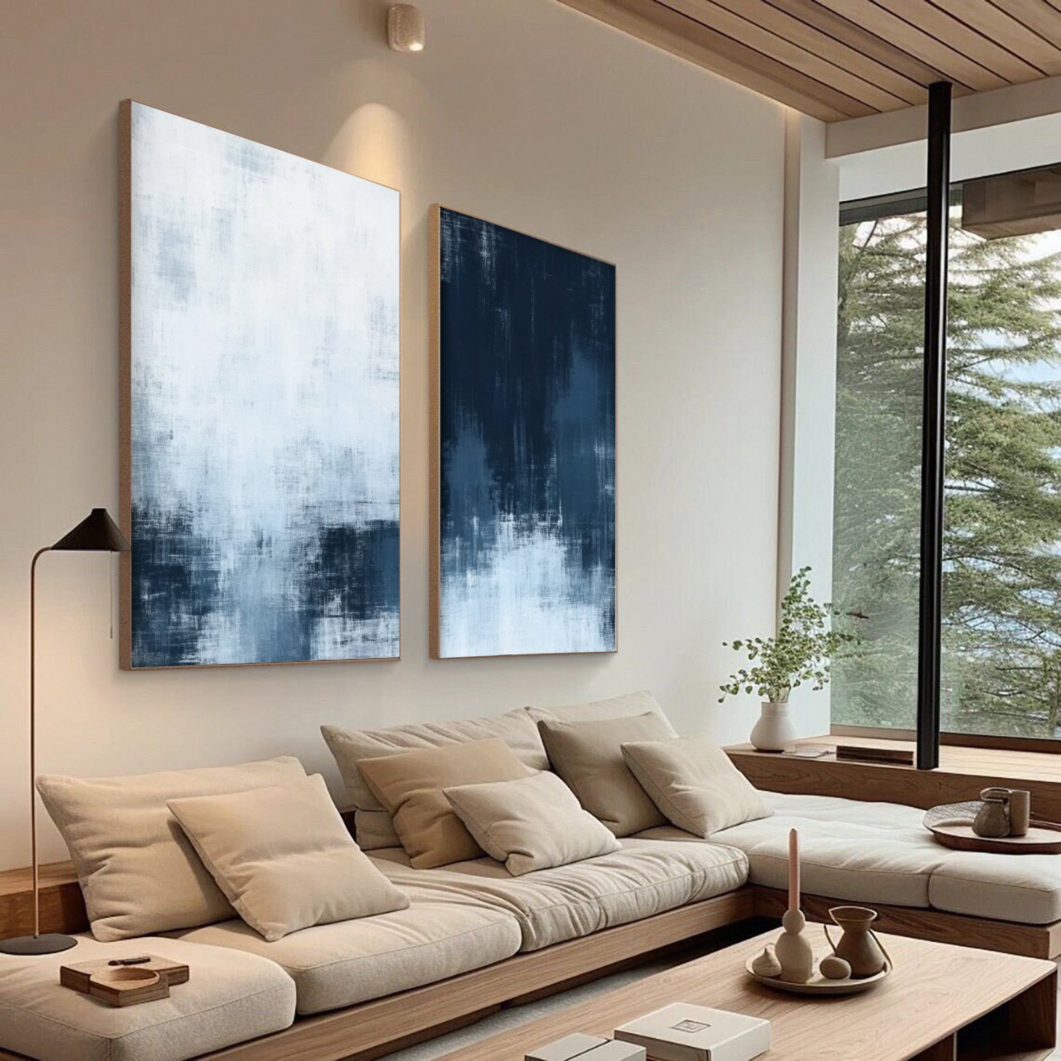 Abstract Harmony Two-Piece Monochrome Art #BGS 014