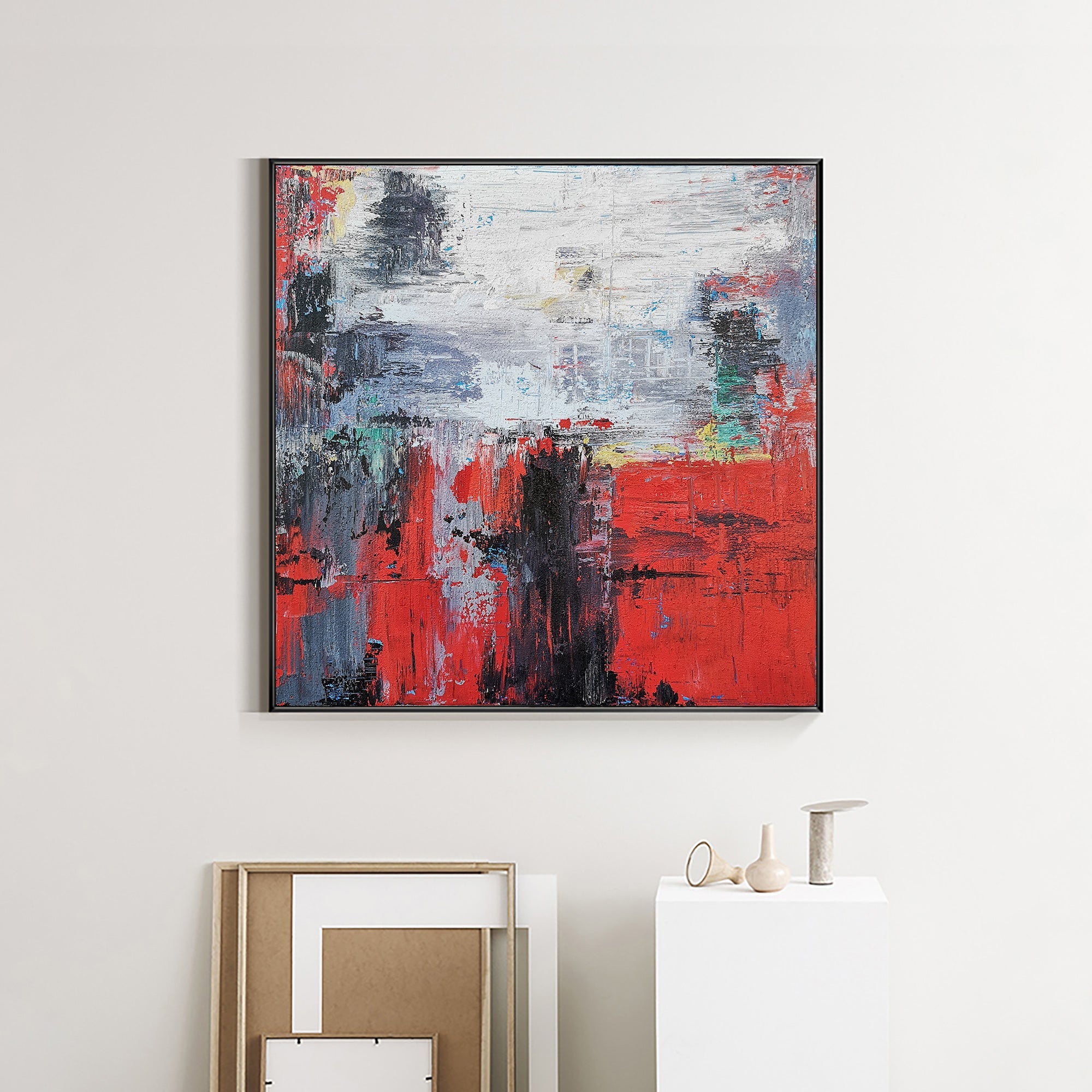 Red Abstract Painting #IS48