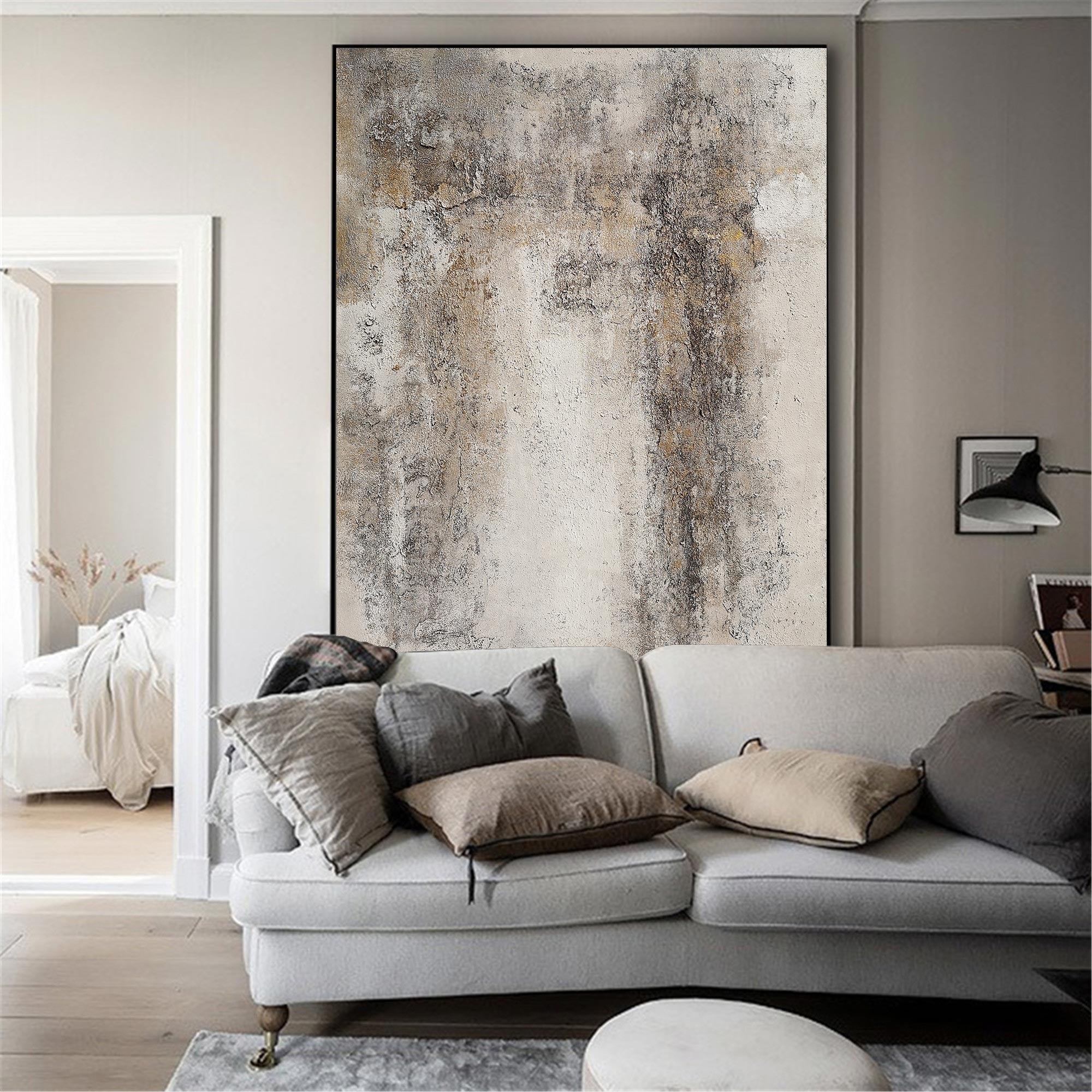 Beige Abstract Painting #ABAV95