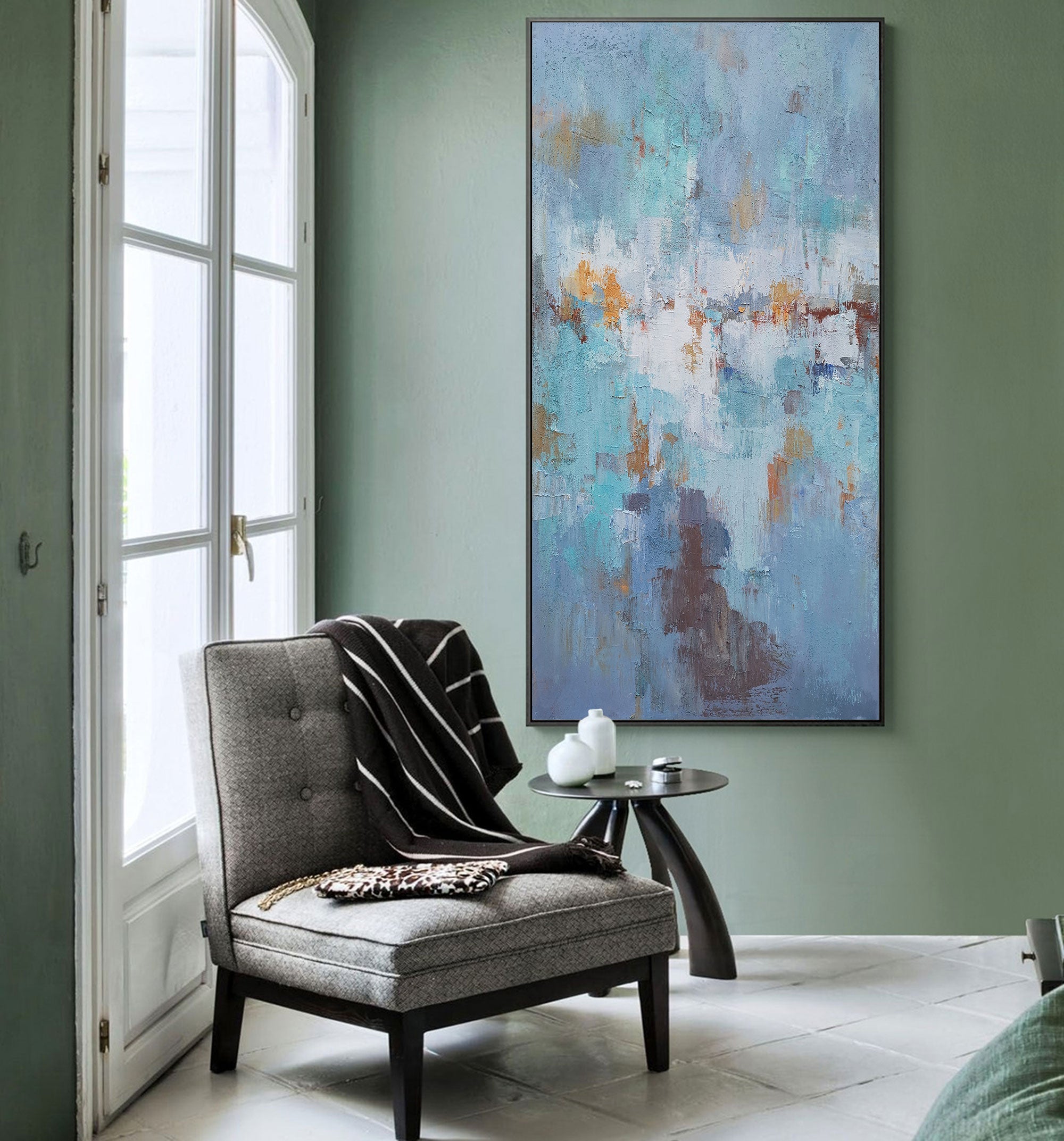 Peinture abstraite de paysage marin #ABSV12