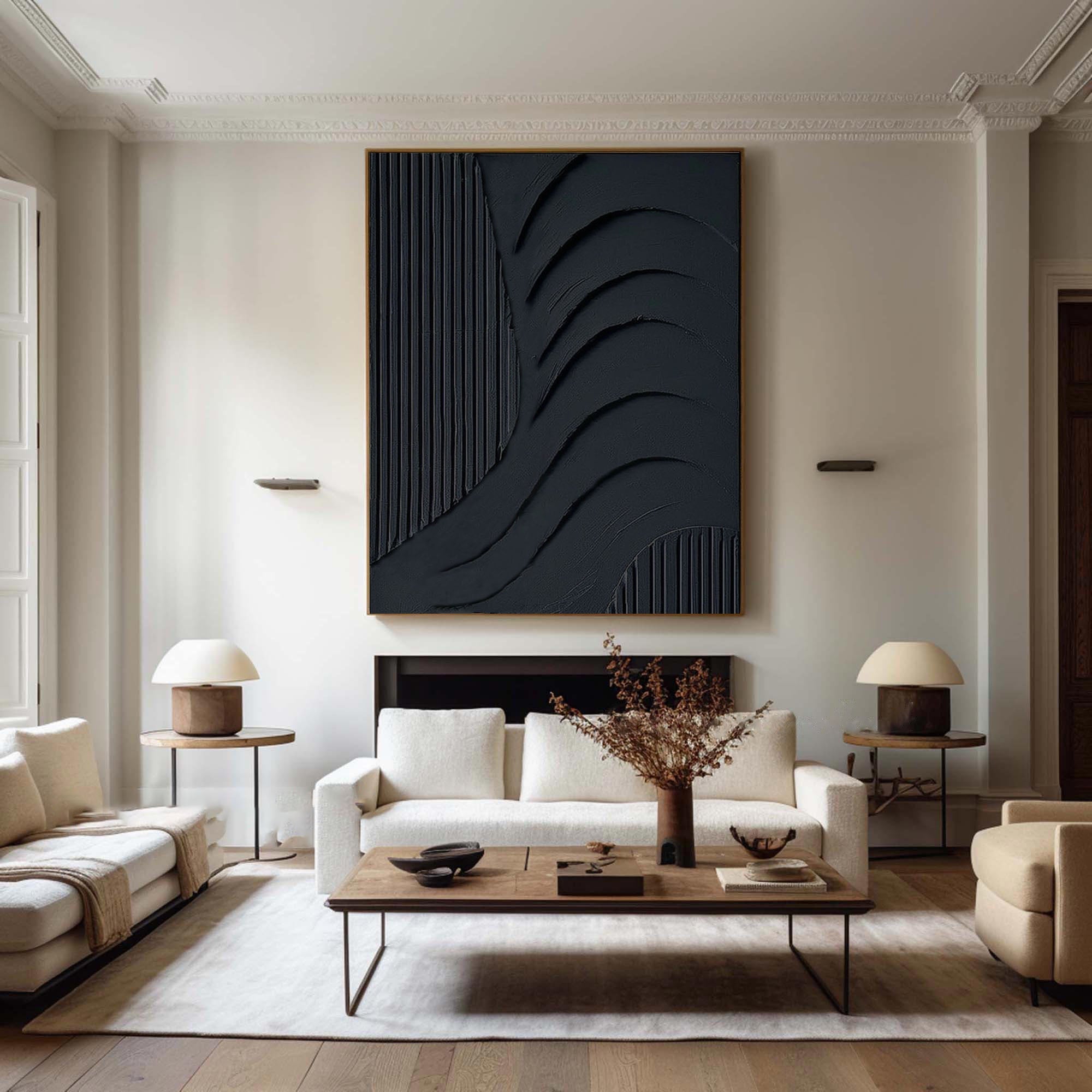 Black Minimalist Painting #BM 057