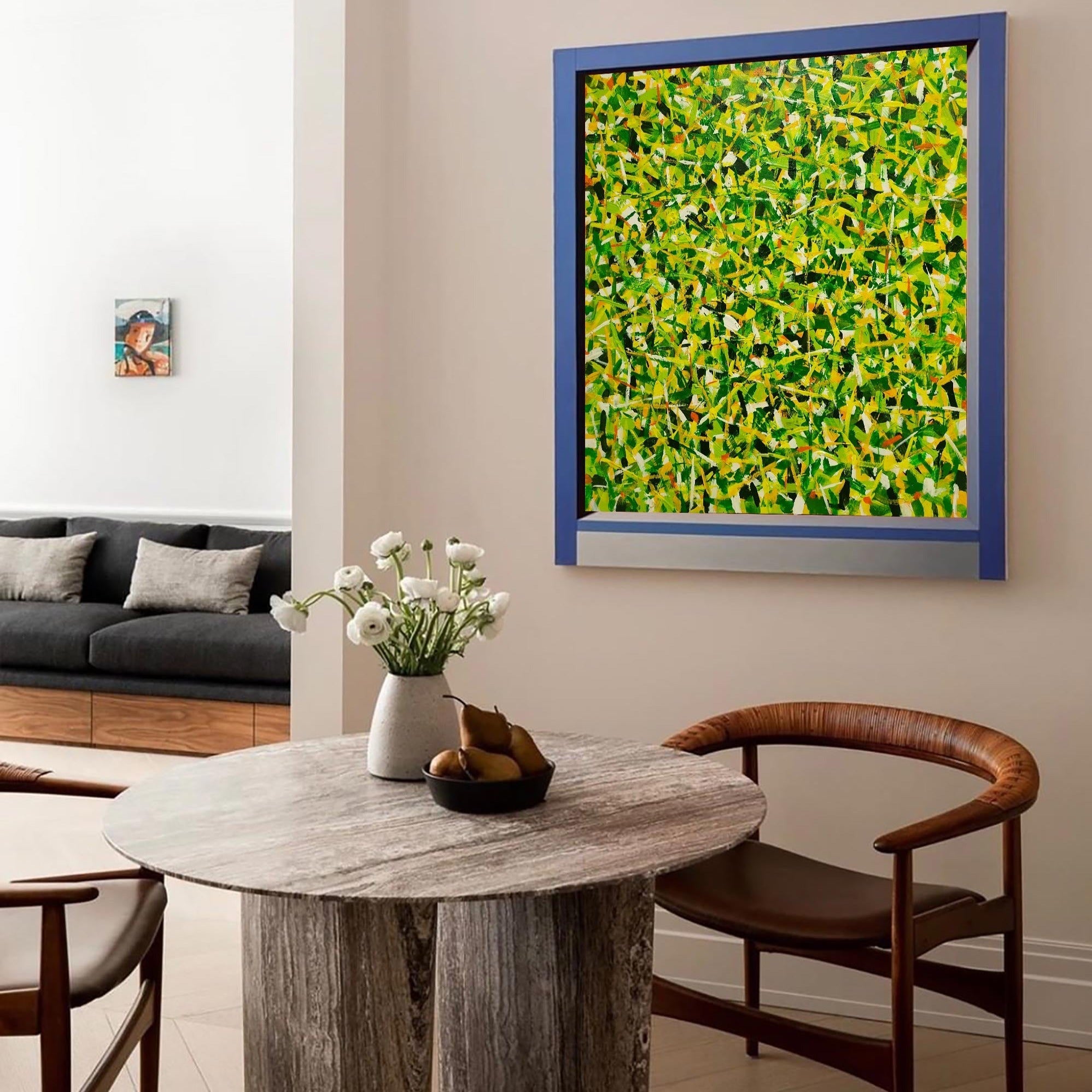 Yellow Square Abstract Art #IS81