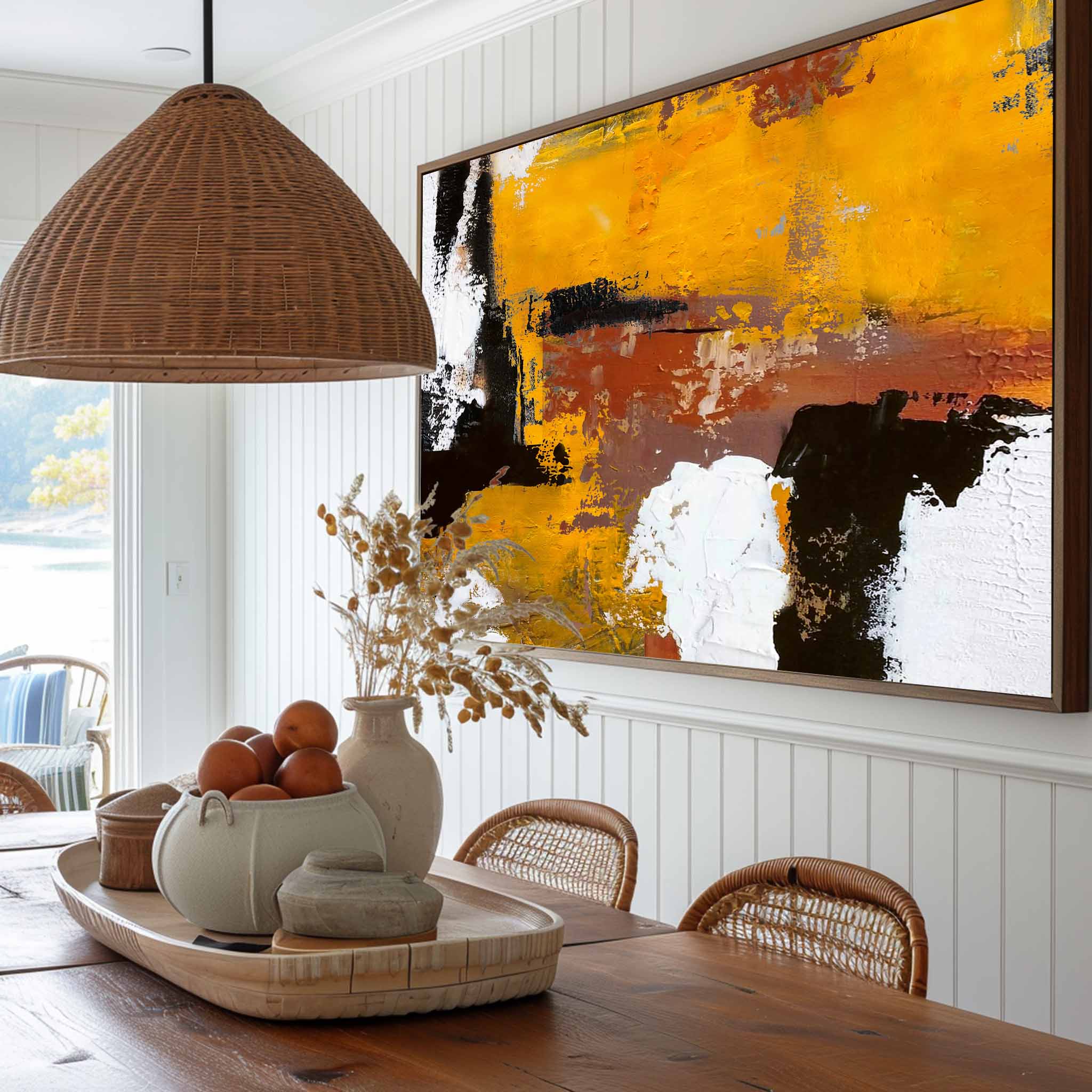 Burnt Orange Abstract Painting #ABAH24