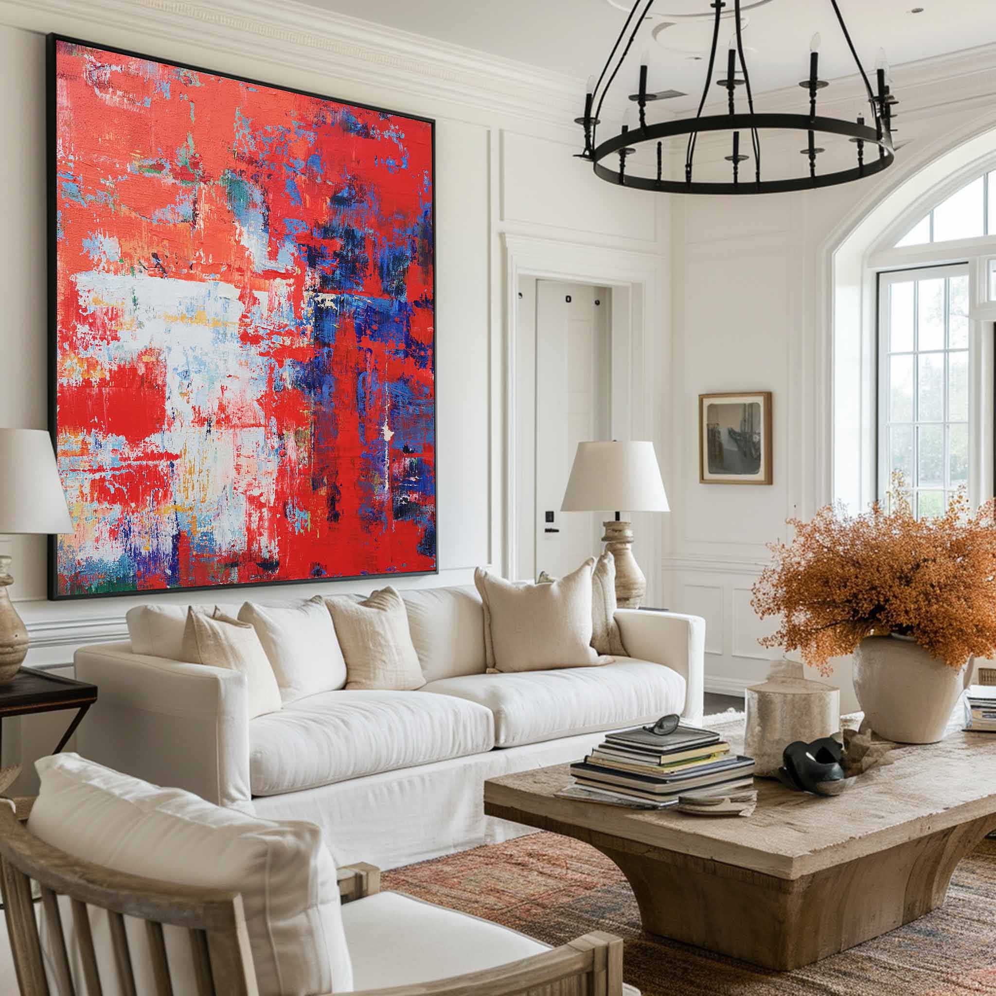 Red Abstract Painting #ABAV85